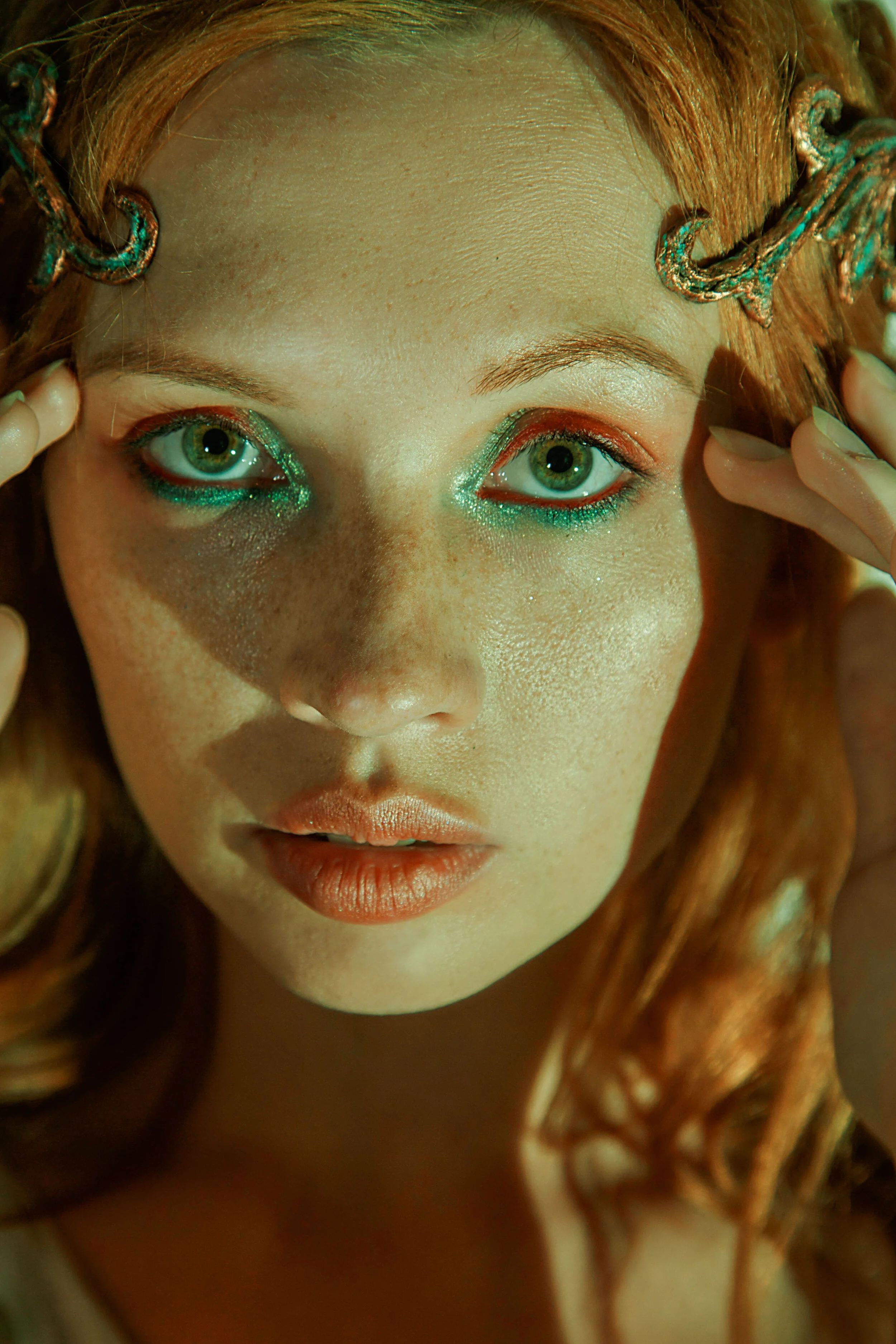 Photographer: Marie Dashkova Female Model: Angelina Andersen Makeup Artist: Reutsoy Irina Accessory Designer: Craft Vsego Makeup Artist: Reutsoy Irina Wardrobe credits: By Craft Vsego