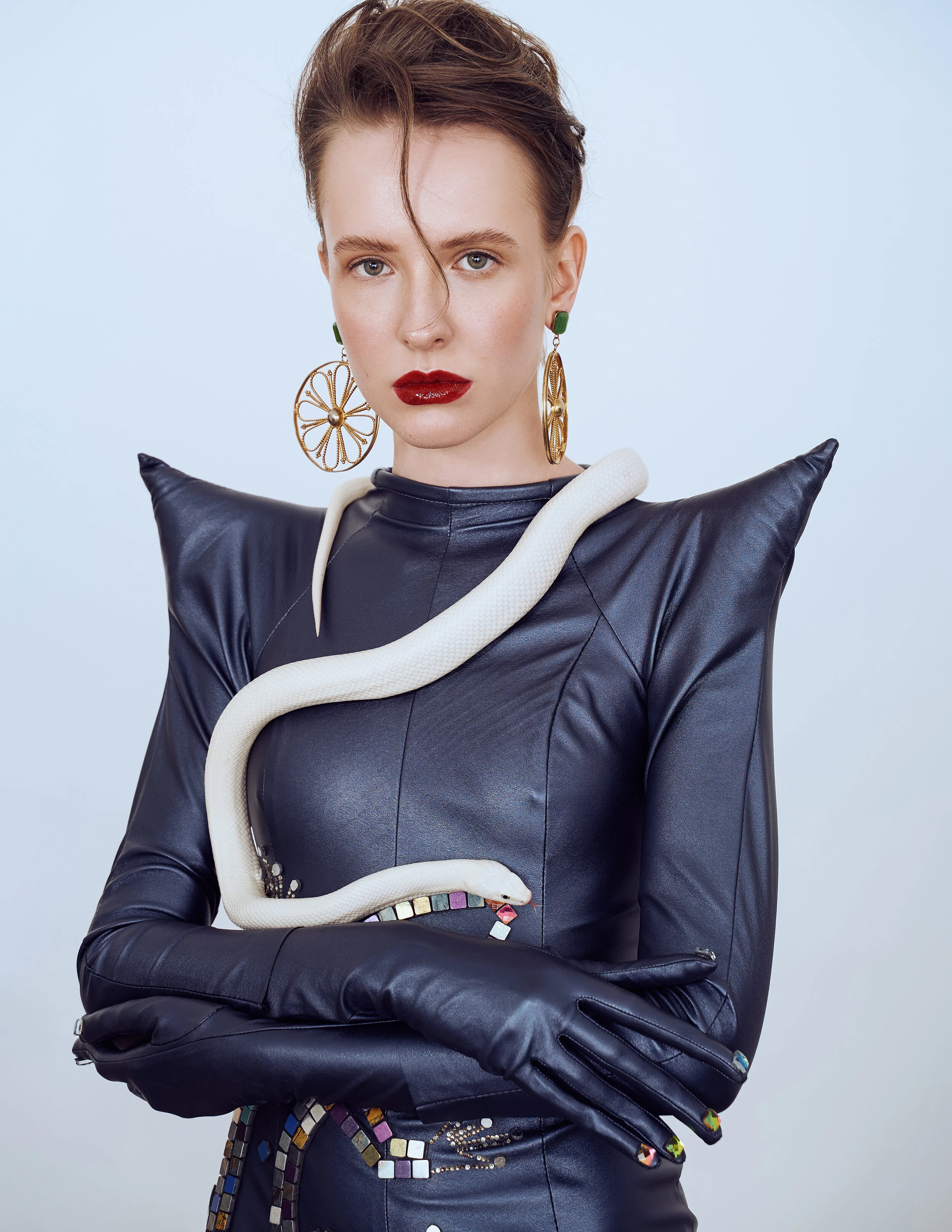 Photographer: Natasha Bergova Model: Anya Sukhova @modus_vivendis Makeup Artist: Marina Grin Hair Stylist: Nata Perminova Wardrobe Stylist: Valeri Wardrobe Credits: Dress: Timur Hkamraev Accessories: jewel4you