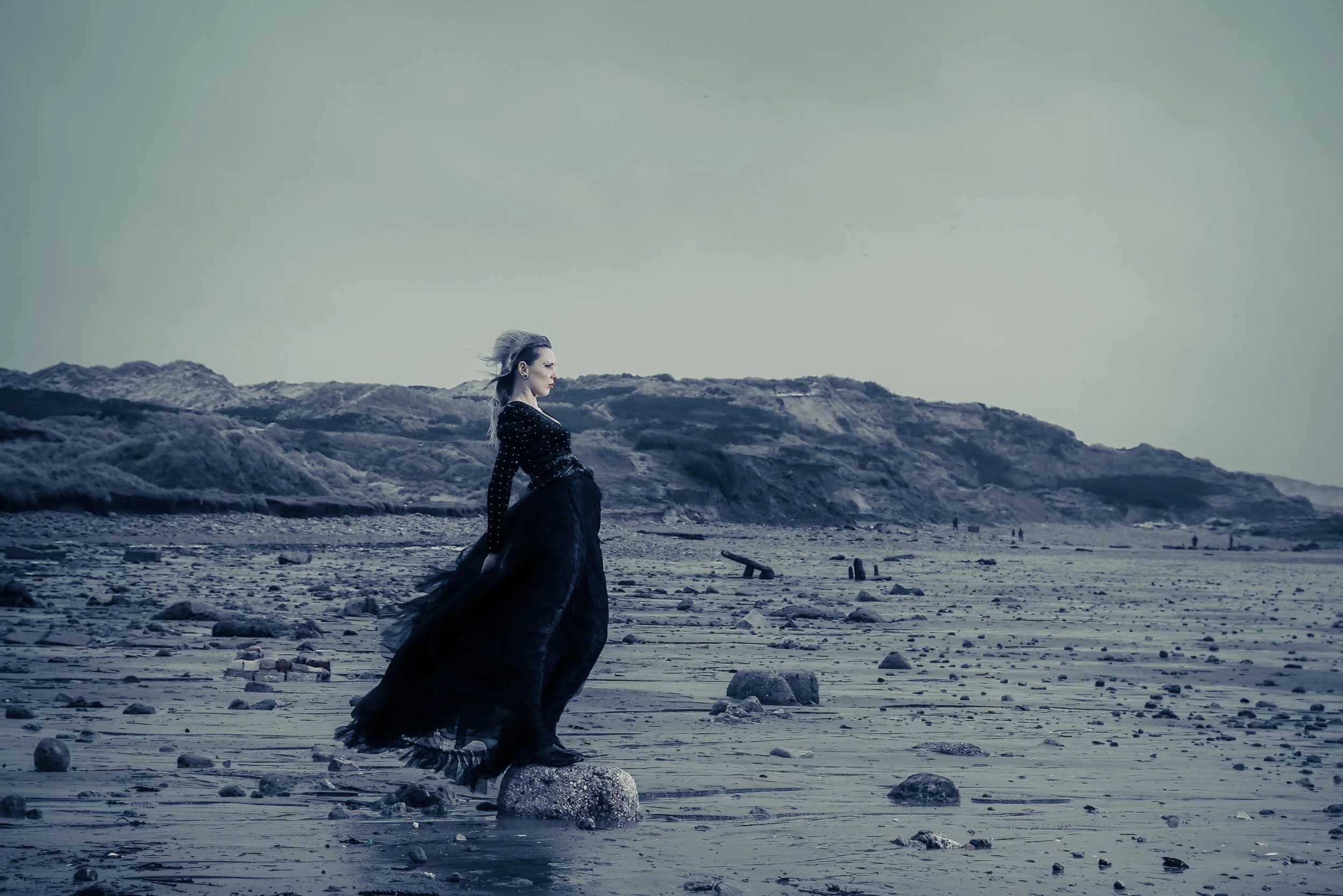 Photographer: Frank Littmann Female Model: Freya Lau Makeup Artist: Chrissy Obenauer Wardrobe Stylist: Monika Seifert Fashion Designer: Modeatelie Silbernadel Wardrobe Credits: dress SILBERNADEL