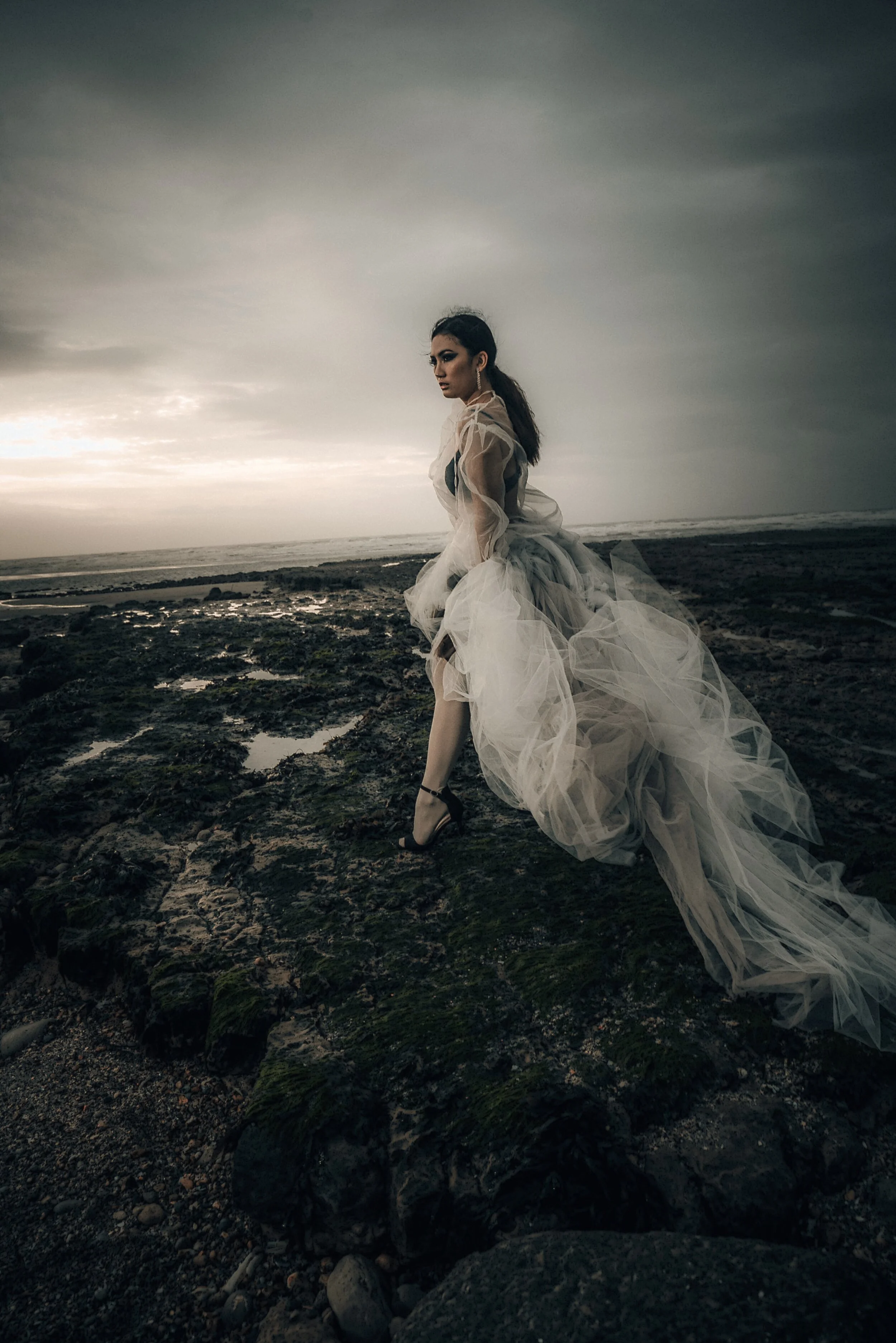 Photographer: Frank Littmann Female Model: Anantra Boonsut Makeup Artist: Chrissy Obenauer Wardrobe Stylist: Monika Seifert Fashion Designer: Modeatelie Silbernadel Wardrobe Credits: dress SILBERNADEL