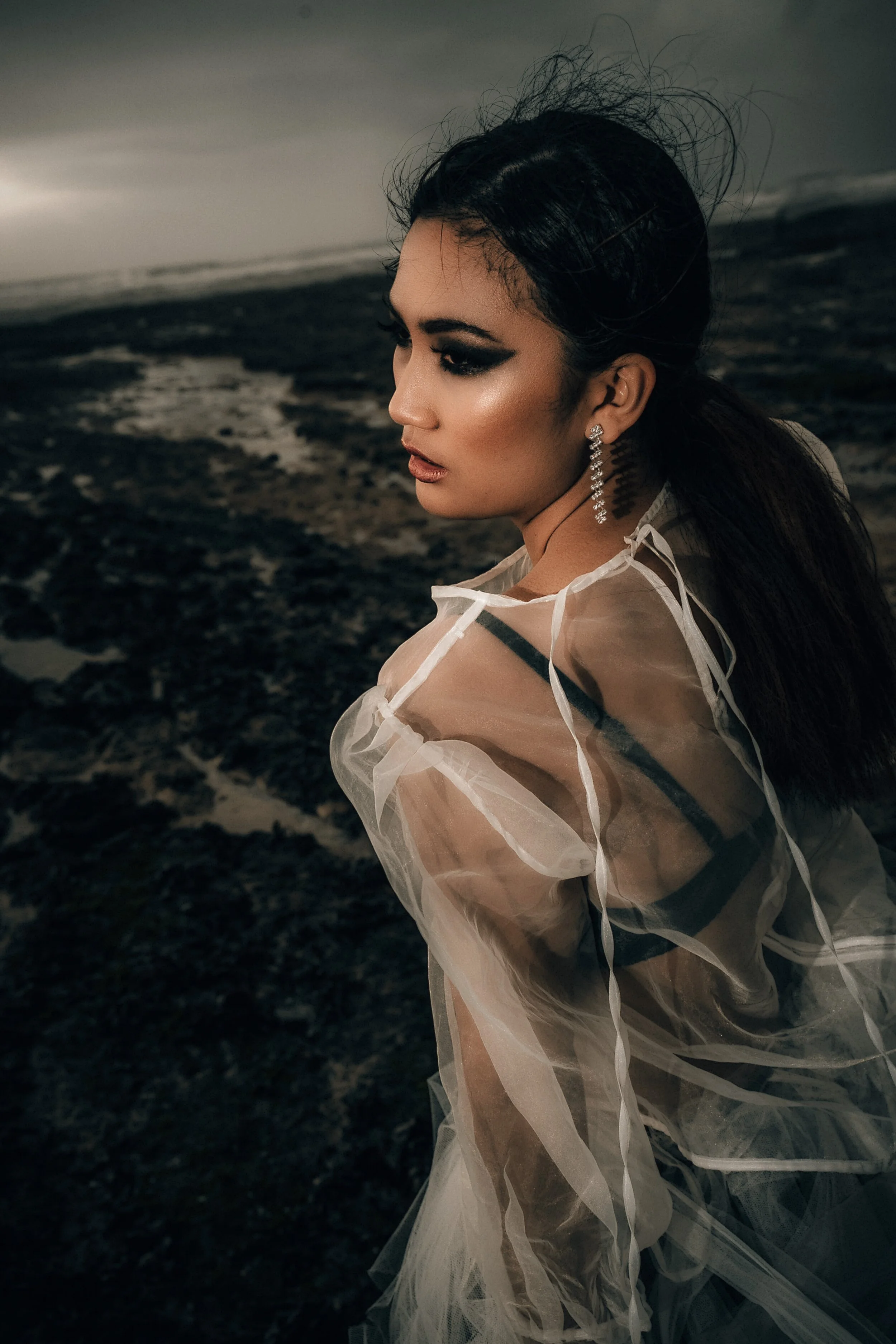 Photographer: Frank Littmann Female Model: Anantra Boonsut Makeup Artist: Chrissy Obenauer Wardrobe Stylist: Monika Seifert Fashion Designer: Modeatelie Silbernadel Wardrobe Credits: dress SILBERNADEL