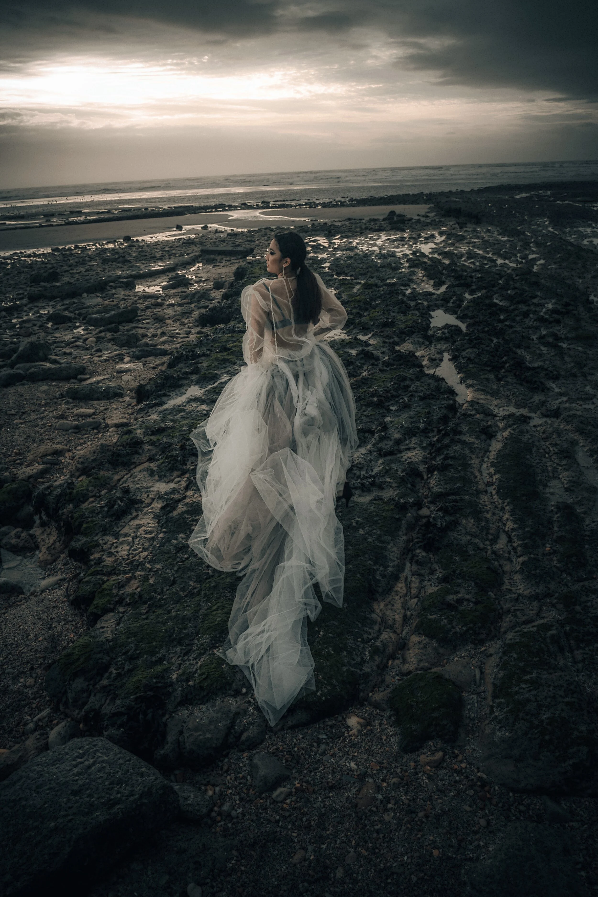 Photographer: Frank Littmann Female Model: Anantra Boonsut Makeup Artist: Chrissy Obenauer Wardrobe Stylist: Monika Seifert Fashion Designer: Modeatelie Silbernadel Wardrobe Credits: dress SILBERNADEL