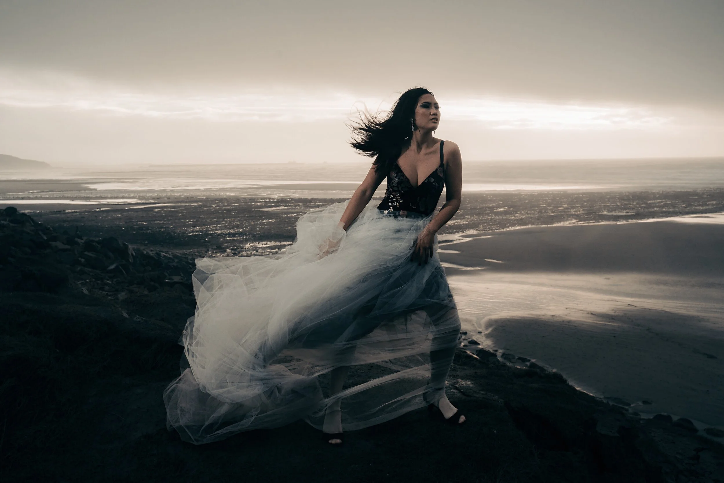 Photographer: Frank Littmann Female Model: Anantra Boonsut Makeup Artist: Chrissy Obenauer Wardrobe Stylist: Monika Seifert Fashion Designer: Modeatelie Silbernadel Wardrobe Credits: dress SILBERNADEL