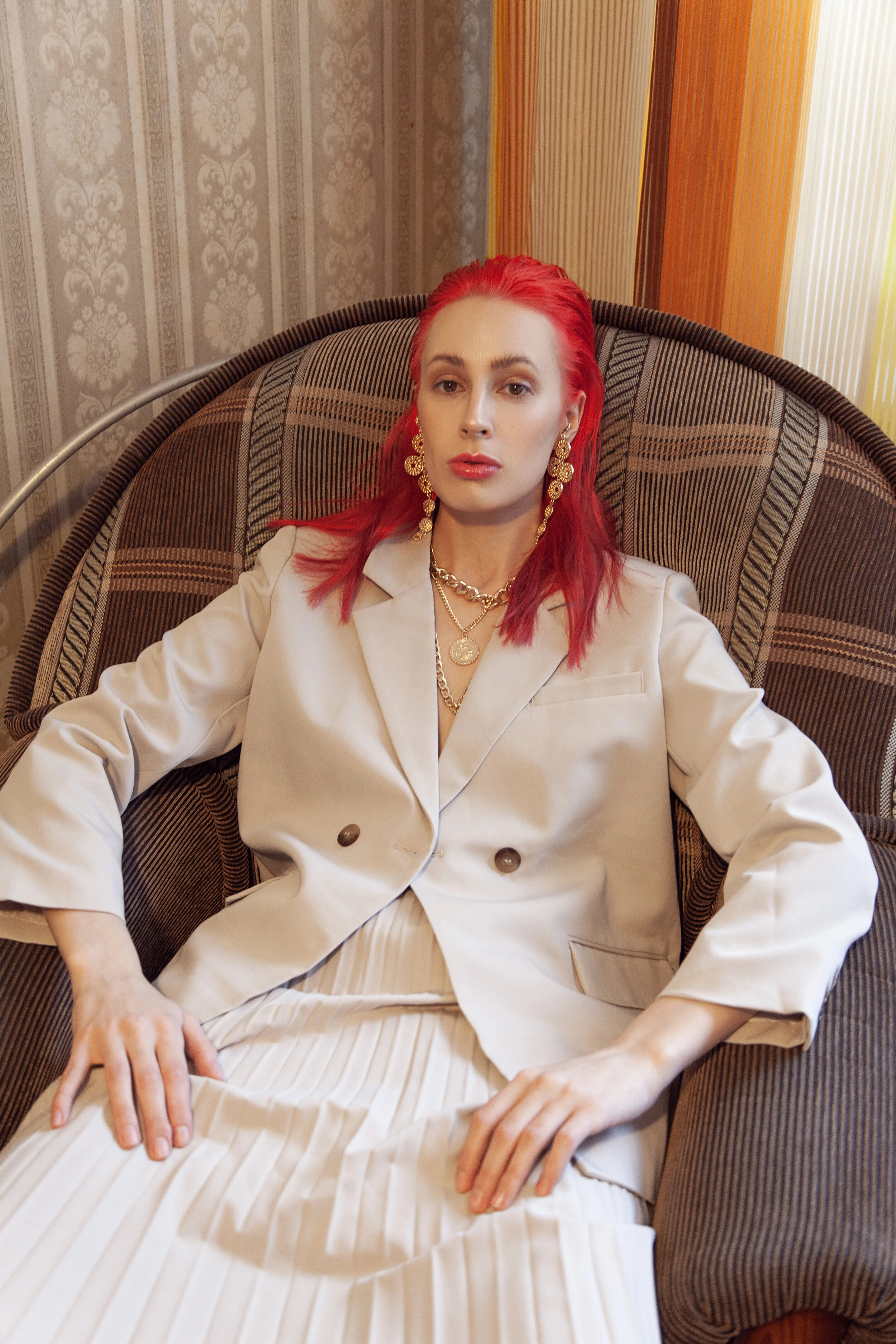 Model, Photograhper: Helen Yushkova Photographer, Retoucher: Polovodova Ksusha Stylist: Lana Salakhetdinova Makeup Artist/Hair Stylist: Masha Strogaya Fashion Designer: Valentina Bukeeva Wardrobe Credits: Jacket: Duo.Duo Skirt: Duo.Duo Ne