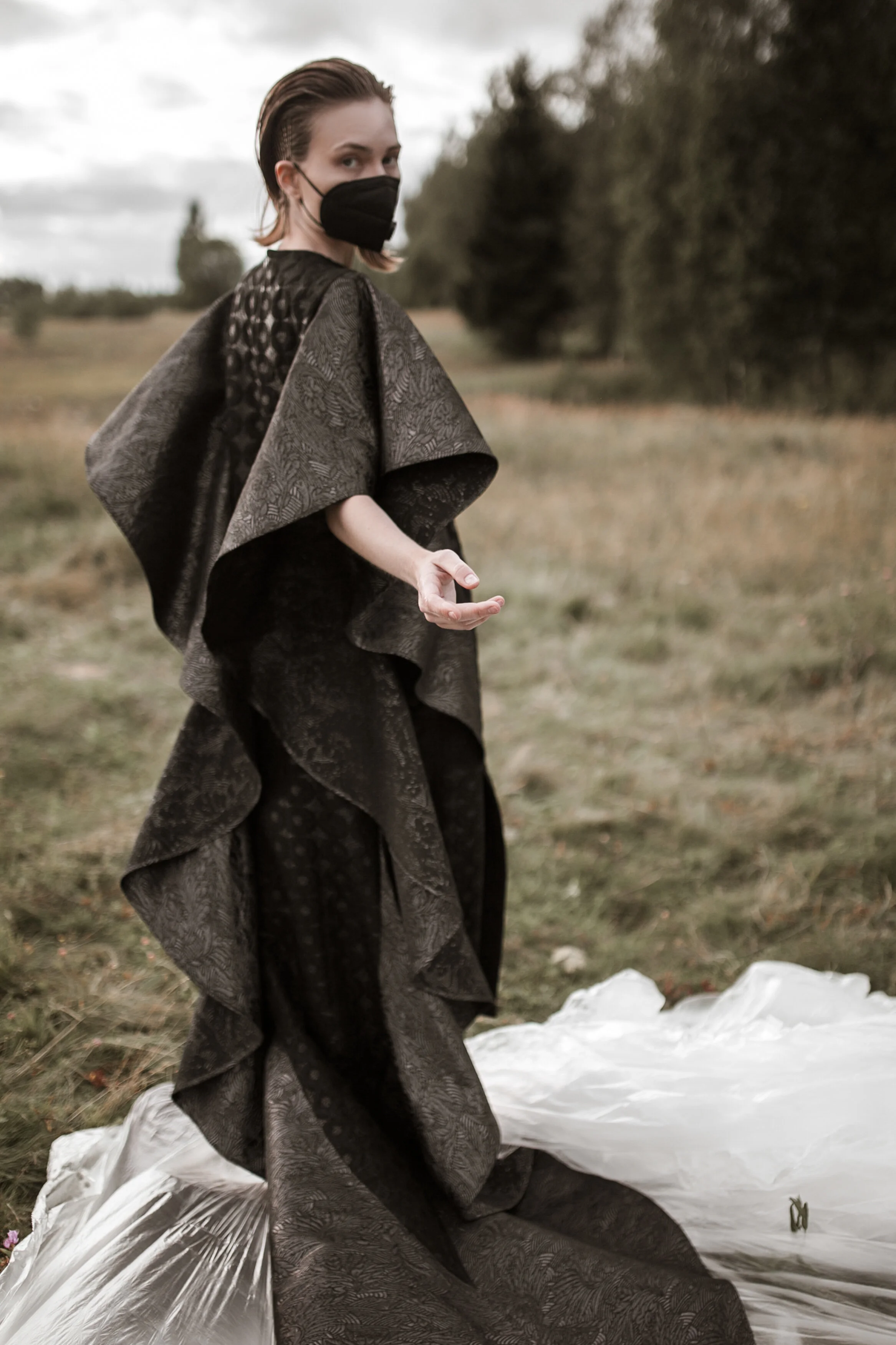 Photographer: Alexandra Bizyukova Female Model: Alexandra Nilova @Timodels Makeup Artist: Christina B Fashion Designer: Angela Le Bourgeois Wardrobe Stylist/Creative Director: Irina Evseenko Wardrobe Credits: Black dress Angela Le Bourge