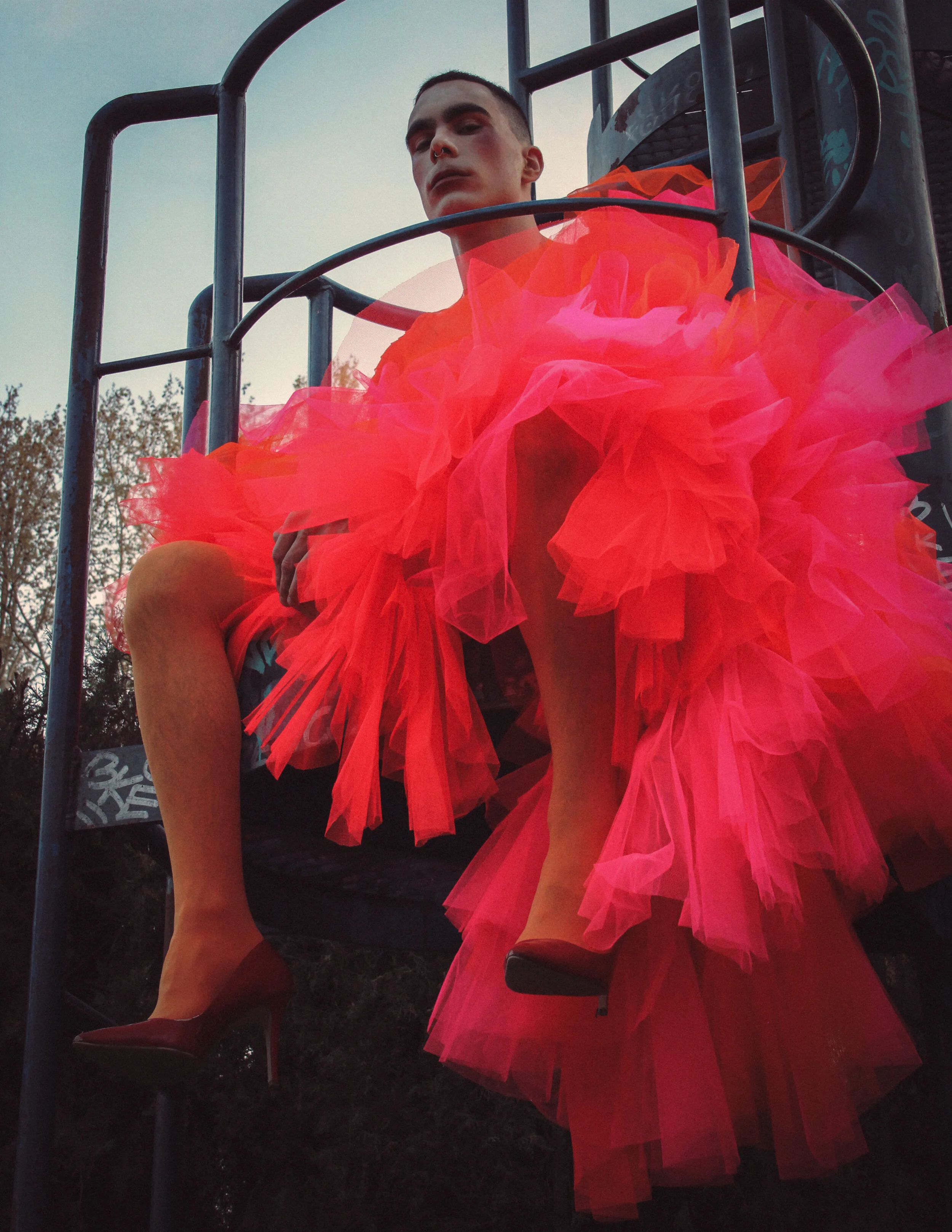 Creative Director/Photographer/Retoucher: Manu Conejero Model/Makeup Artist: Berrenga Wardrobe Stylist/Creative Director: Nuri Garcia Fashion Designer: Carmen Valencia Wardrobe Credits: Top & Skirt Carmen Valencia Shoes Berrenga