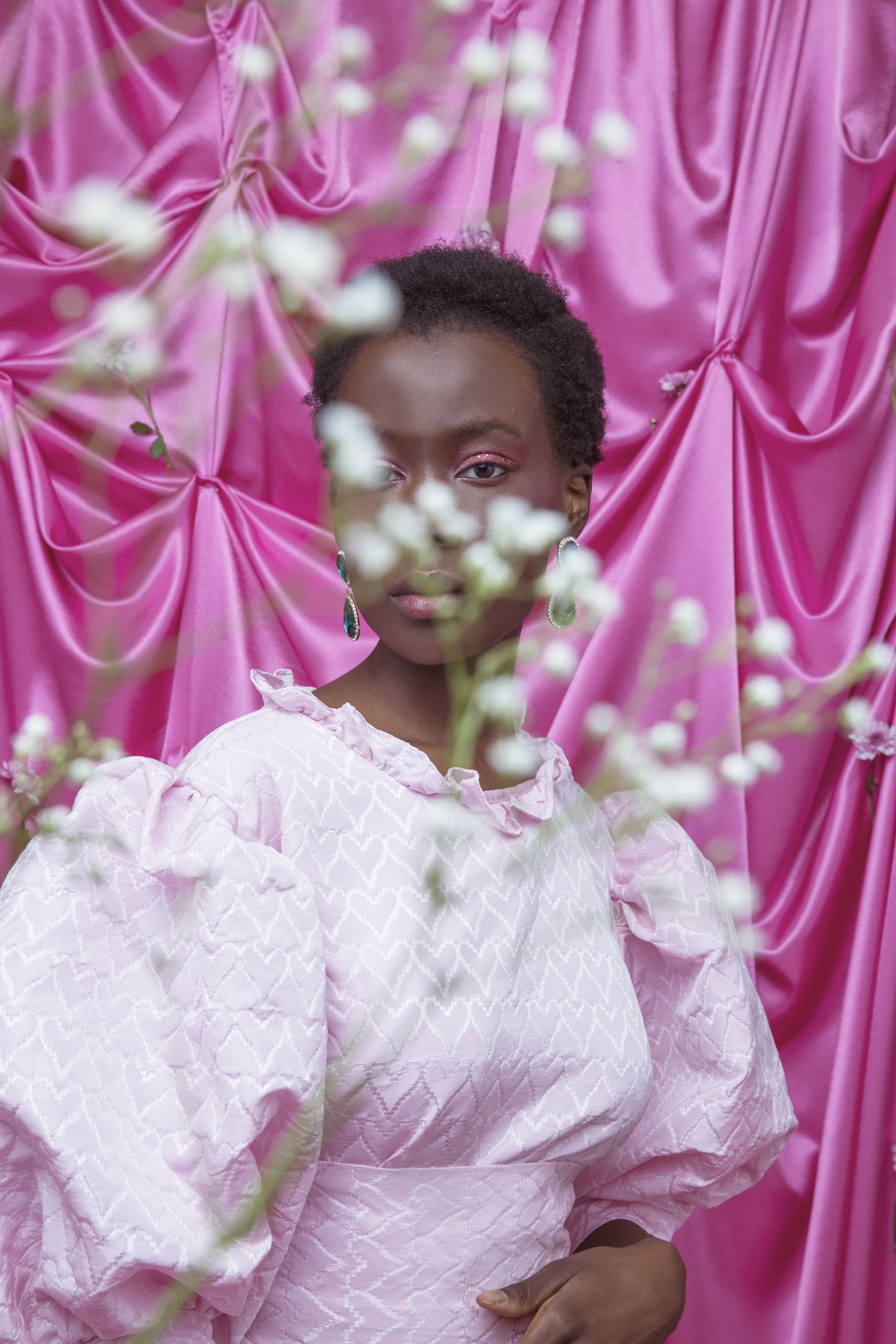 Photographer: Anastasia Oss Female Model: Biba Williams @PRM Model Agency Makeup Artist: Millie Gordon Wardrobe Stylist: Kelly Richardson Wardrobe Credits: Volume dress, Dream by Sister Jane Earrings, River Island