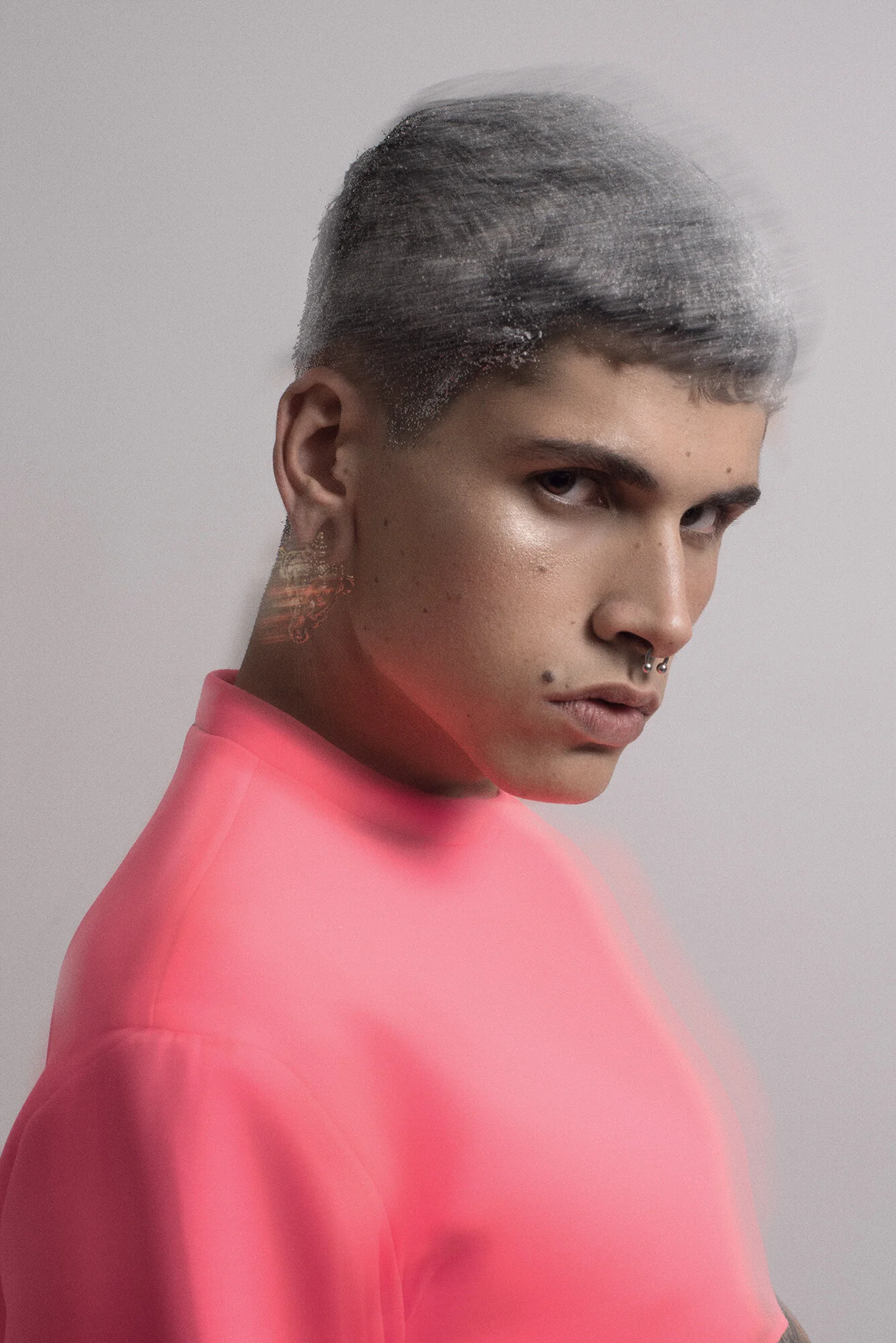 Photographer: Alain Amateco Male Model: Sagrado Hernandez @MM Runway Makeup Artist: Ivette Ramírez Wardrobe Stylist: Ricci Fuentes Wardrobe Credits: Crop top: Santos