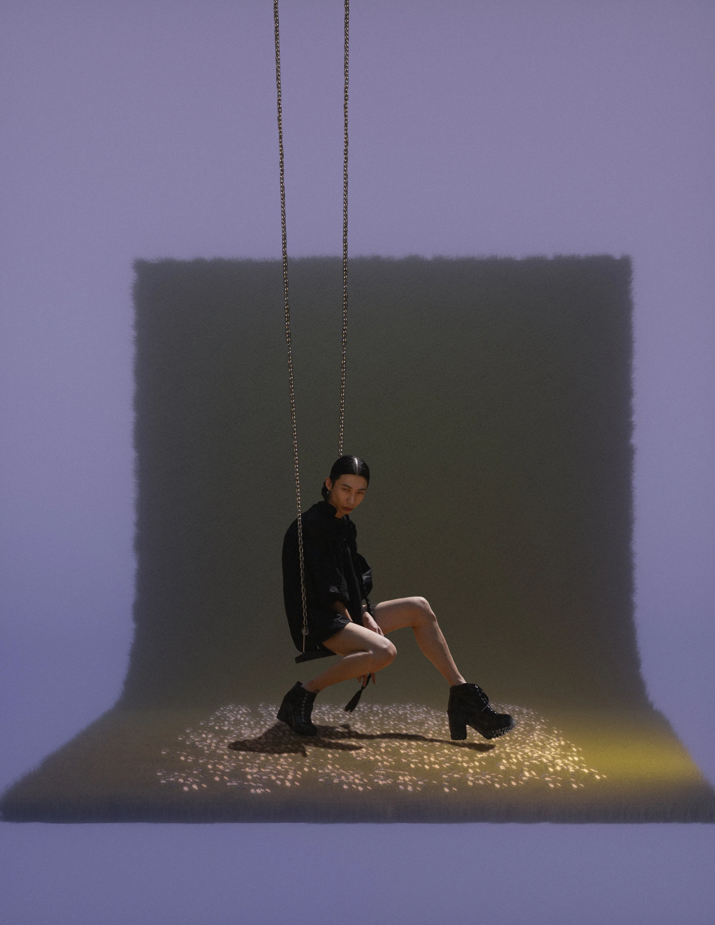 Creative Director/Photographer: zhenzhen cao Model: WANG Qian Makeup Artist/Hair Stylist: Hiroyuki Niino Fashion Designer: WANG Qian Wardrobe Credits: The top: No Stock Paris The shoes:Personal things