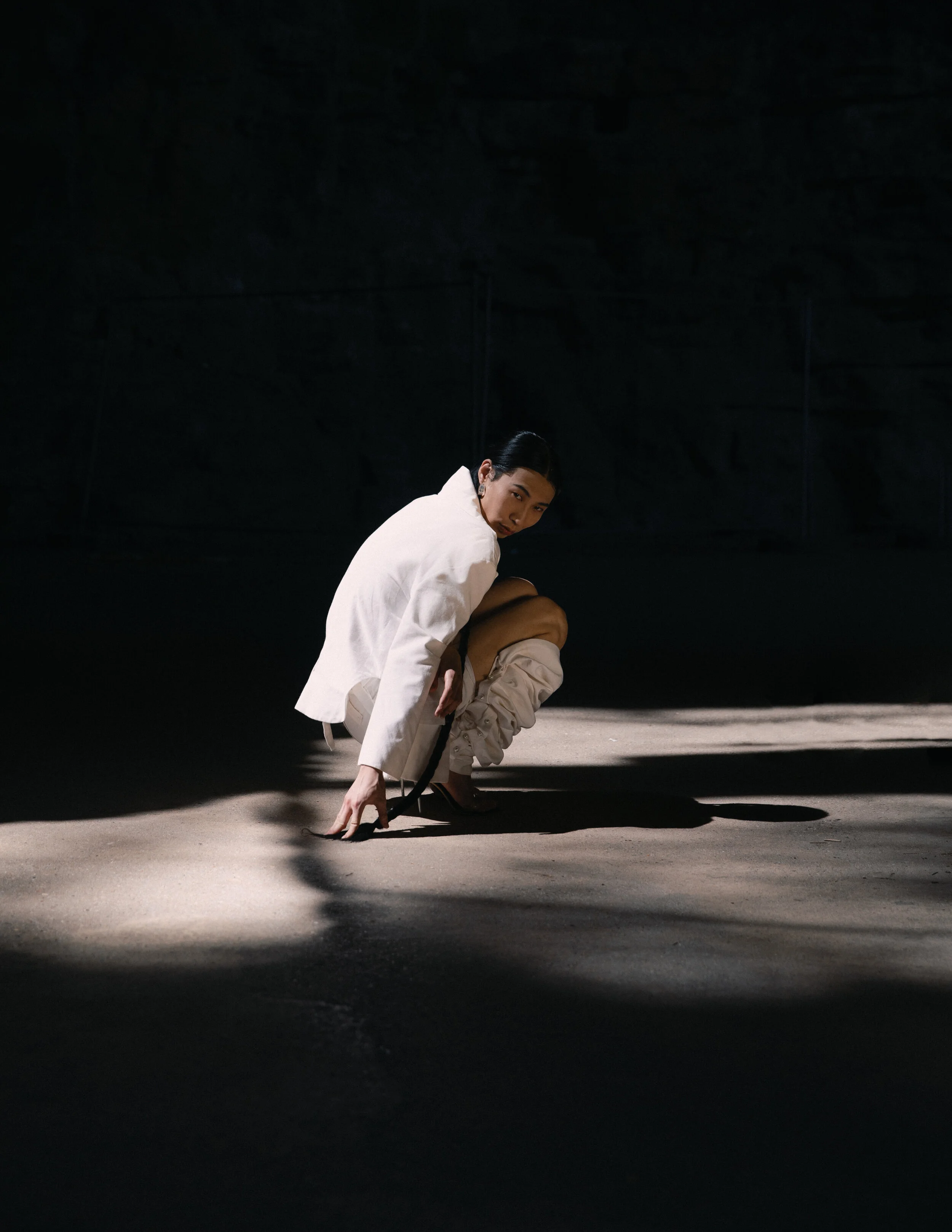 Creative Director/Photographer: zhenzhen cao Makeup Artist/Hair Stylist: Hiroyuki Niino Model: WANG Qian Fashion Designer: WANG Qian Wardrobe Credits: The top: ËN IMMORT The pants: ËN IMMORT The shoes:Personal things