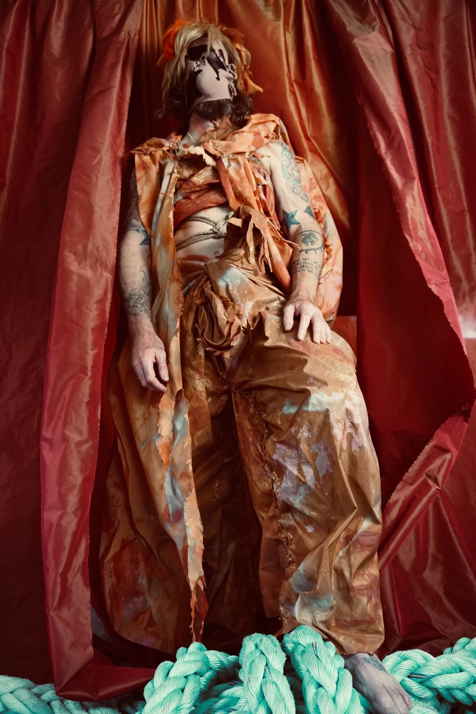 Photographer: Shibarism Male Model: Wulfgrin Yngvarrson Makeup Artist: Anji Woodman Fashion Designer: Athan Jon