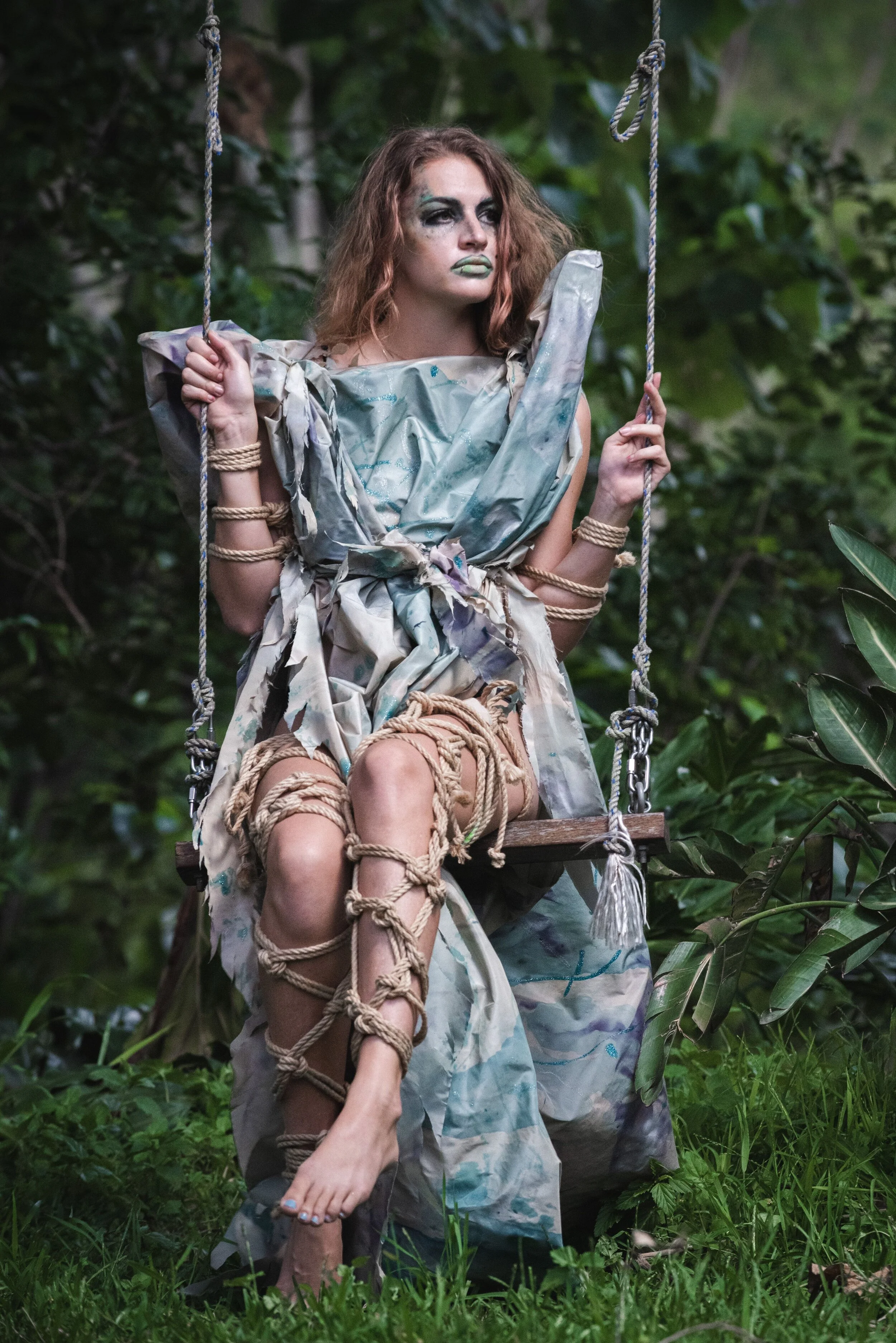 Photographer: Spiral Photography Female Model: Raphaelle Pouly Wardrobe Stylist/Fashion Designer/Makeup Artist/Hair Stylist: Athan Jon Wardrobe Stylist/Shibari Artist: Shibarism