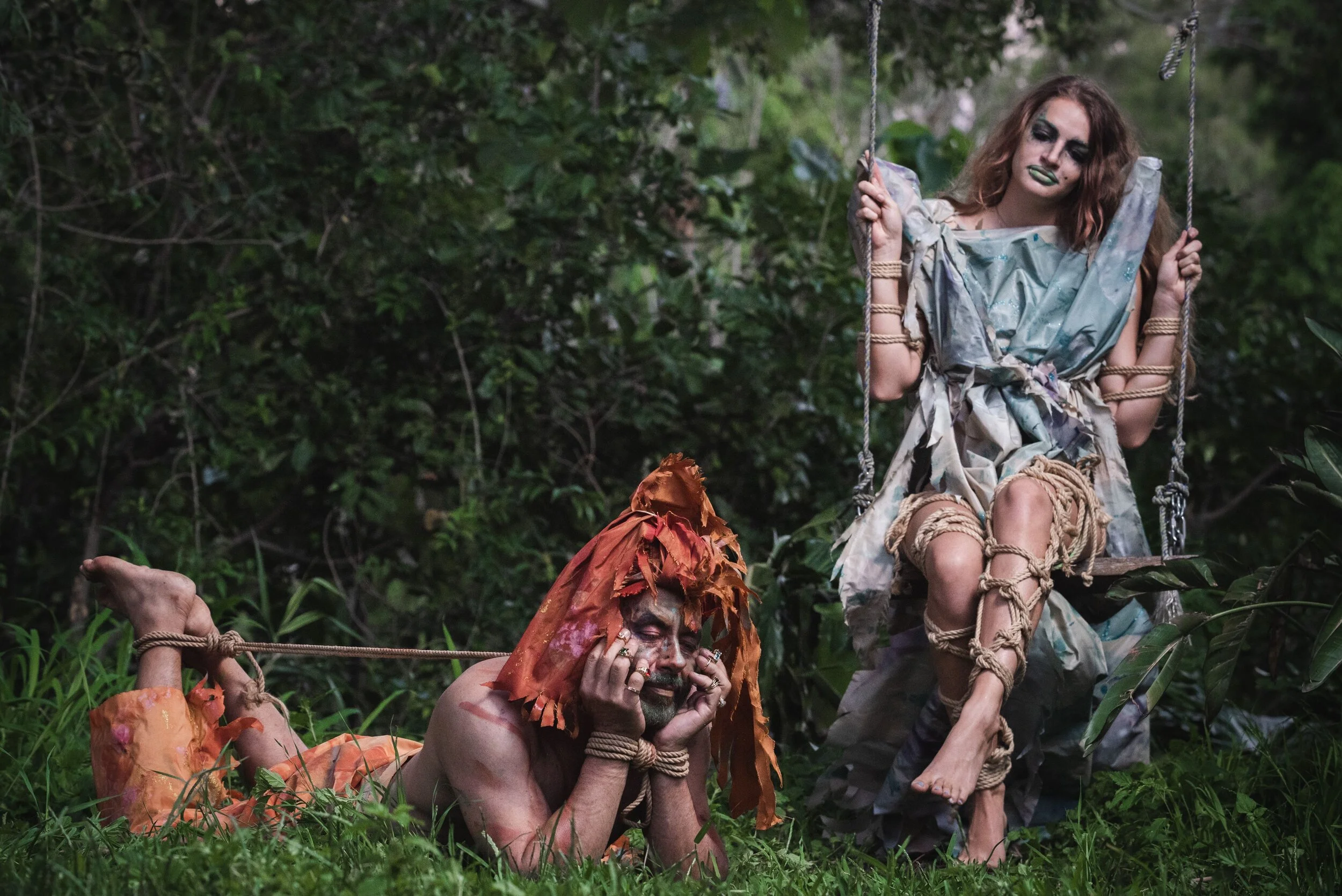 Photographer: Spiral Photography Female Model: Raphaelle Pouly Male Model: David Reid Wardrobe Stylist/Fashion Designer/Makeup Artist/Hair Stylist: Athan Jon Wardrobe Stylist/Shibari Artist: Shibarism