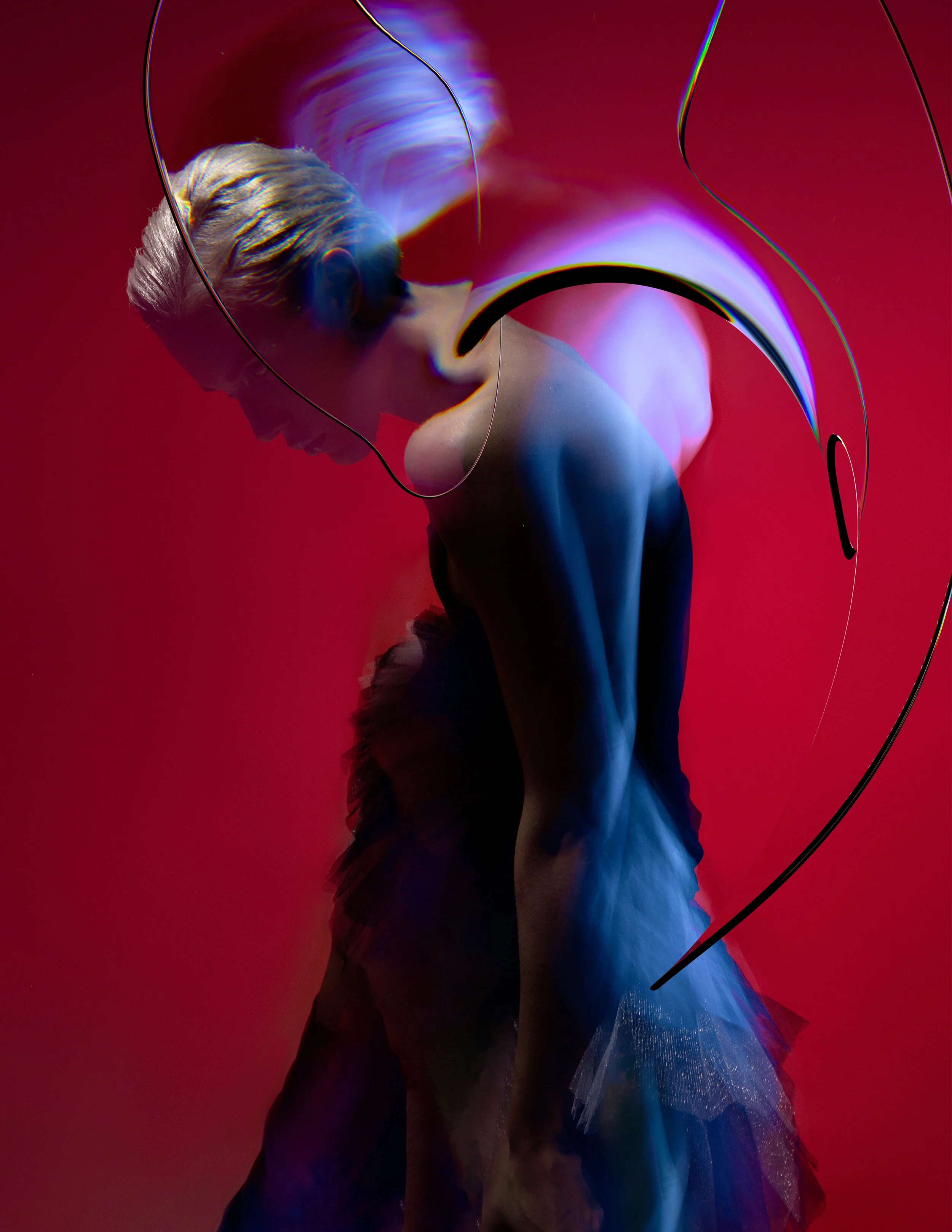 Photographer: Denis Chillin Creative Director: Masha Gubanova Model: Alyona Haleoka Makeup Artist: Kristina Mezhgailis Wardrobe Stylist: Anna Belskaya Graphic Artist: Igor Starostyuk