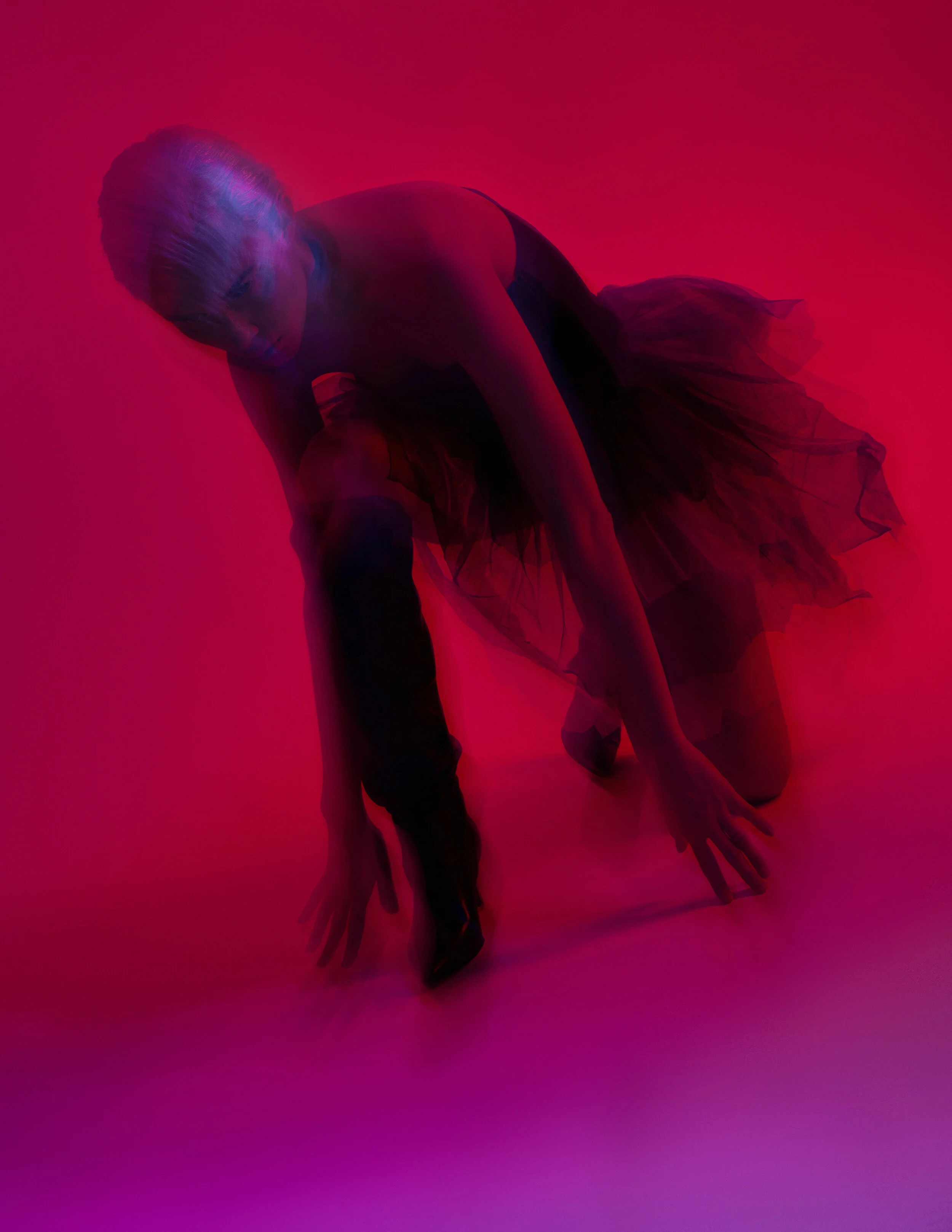 Photographer: Denis Chillin Creative Director: Masha Gubanova Model: Alyona Haleoka Makeup Artist: Kristina Mezhgailis Wardrobe Stylist: Anna Belskaya Graphic Artist: Igor Starostyuk