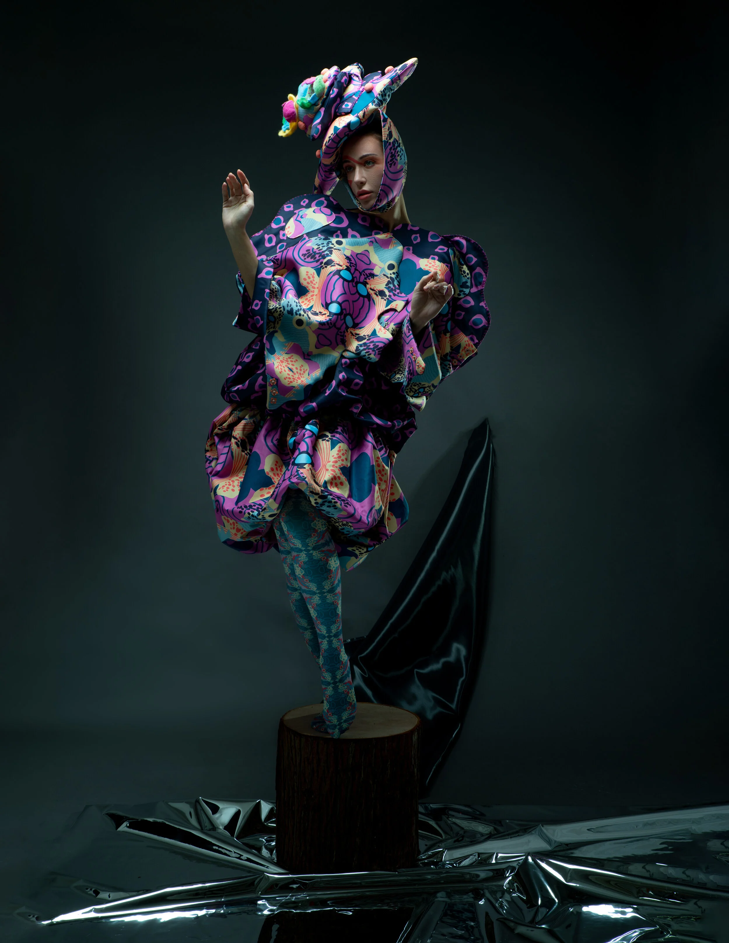 Photographer: Yuxian He Fashion Designer: Ziyu Ma Model: Alexandra Ilina Makeup Artist/Hair Stylist: Mingyan