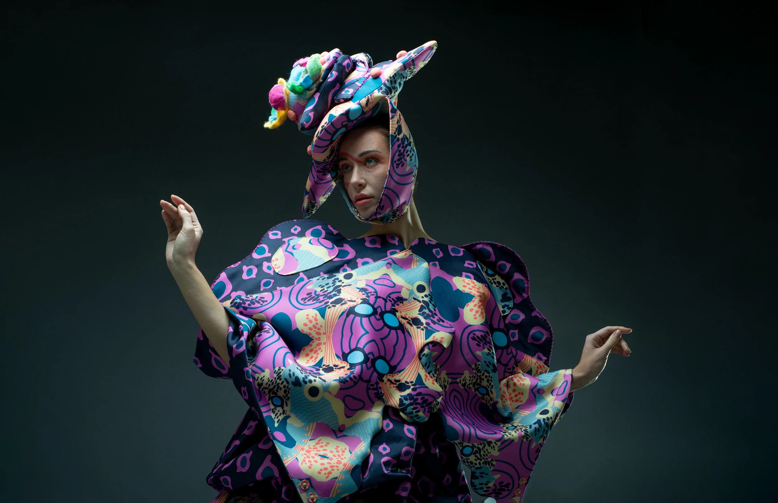 Photographer: Yuxian He Fashion Designer: Ziyu Ma Model: Alexandra Ilina Makeup Artist/Hair Stylist: Mingyan