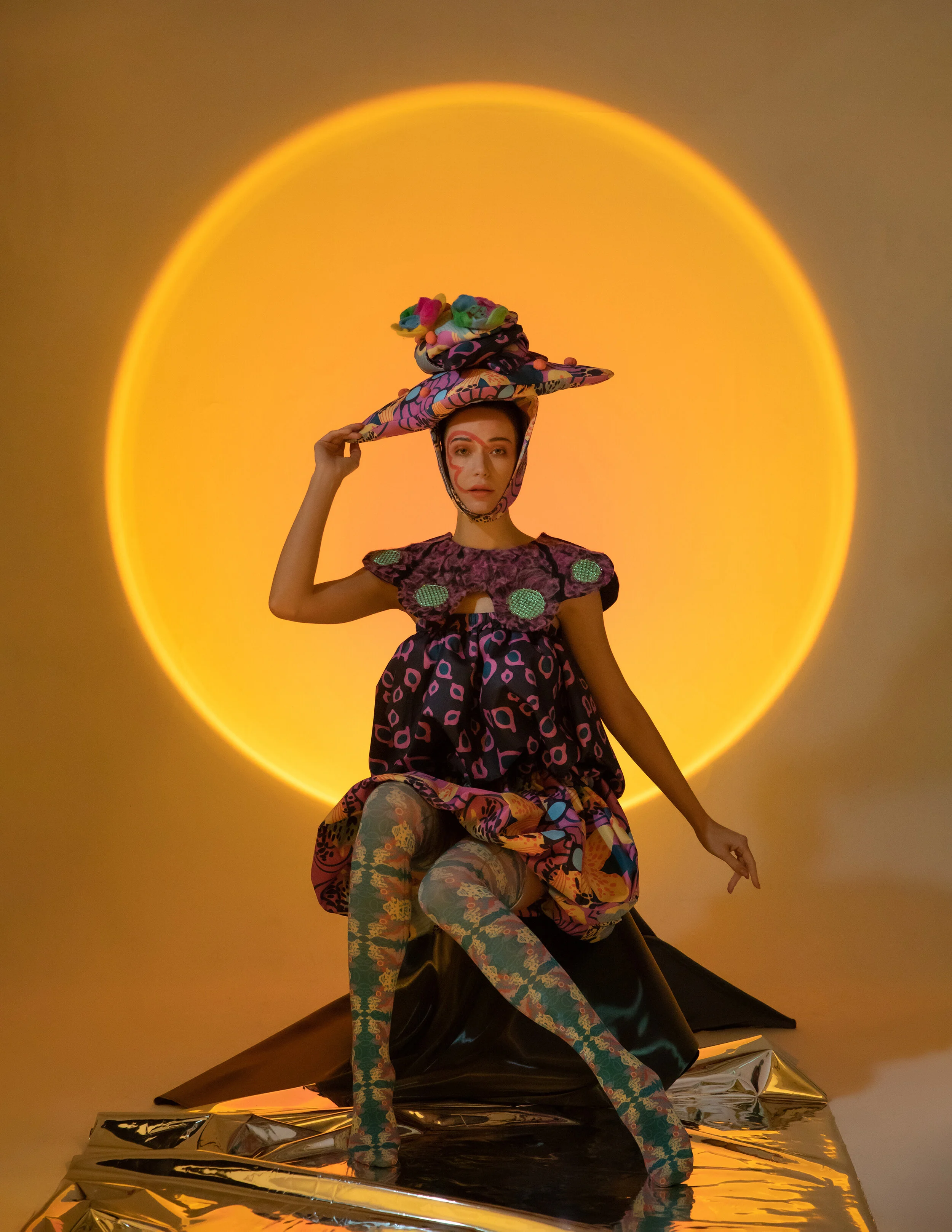 Photographer: Yuxian He Fashion Designer: Ziyu Ma Model: Alexandra Ilina Makeup Artist/Hair Stylist: Mingyan