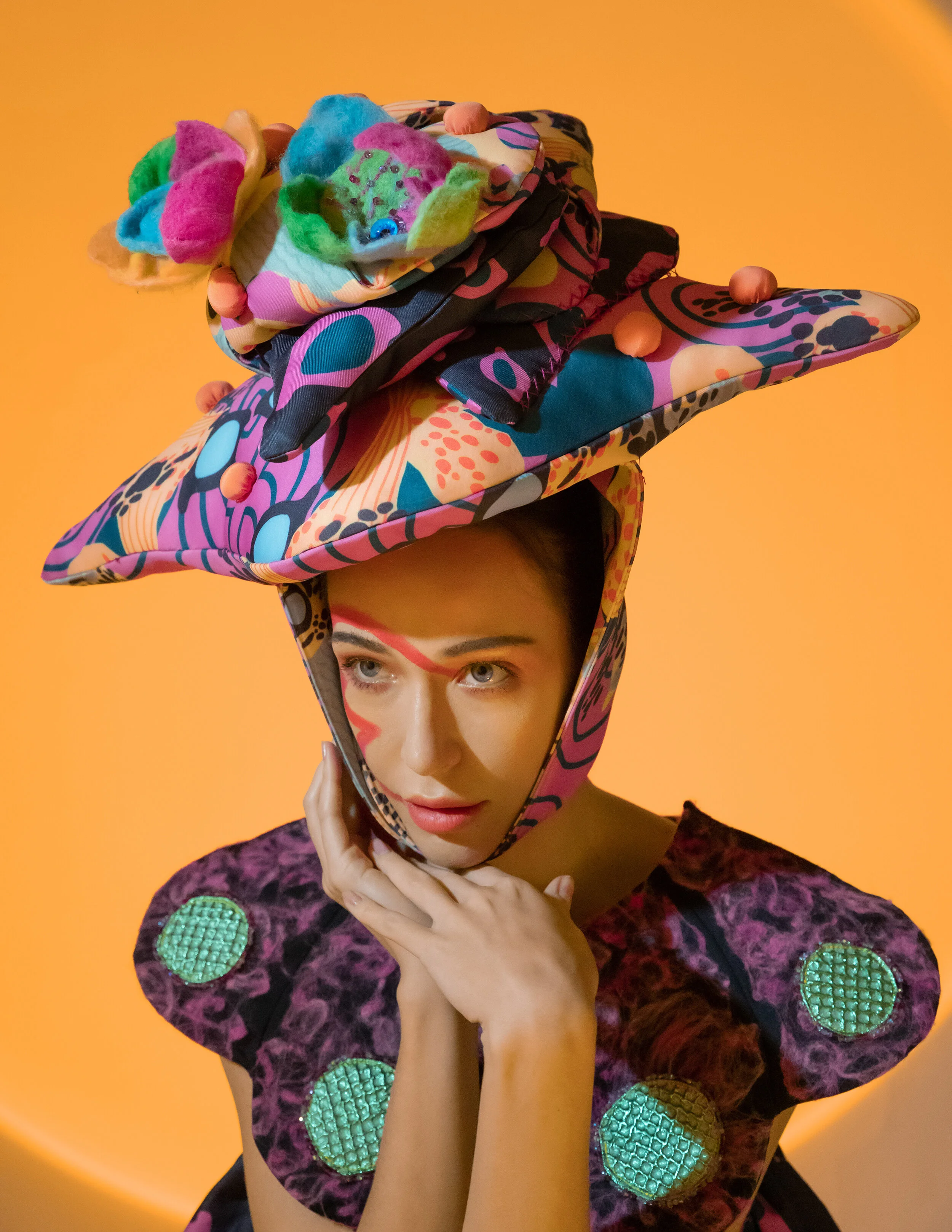 Photographer: Yuxian He Fashion Designer: Ziyu Ma Model: Alexandra Ilina Makeup Artist/Hair Stylist: Mingyan