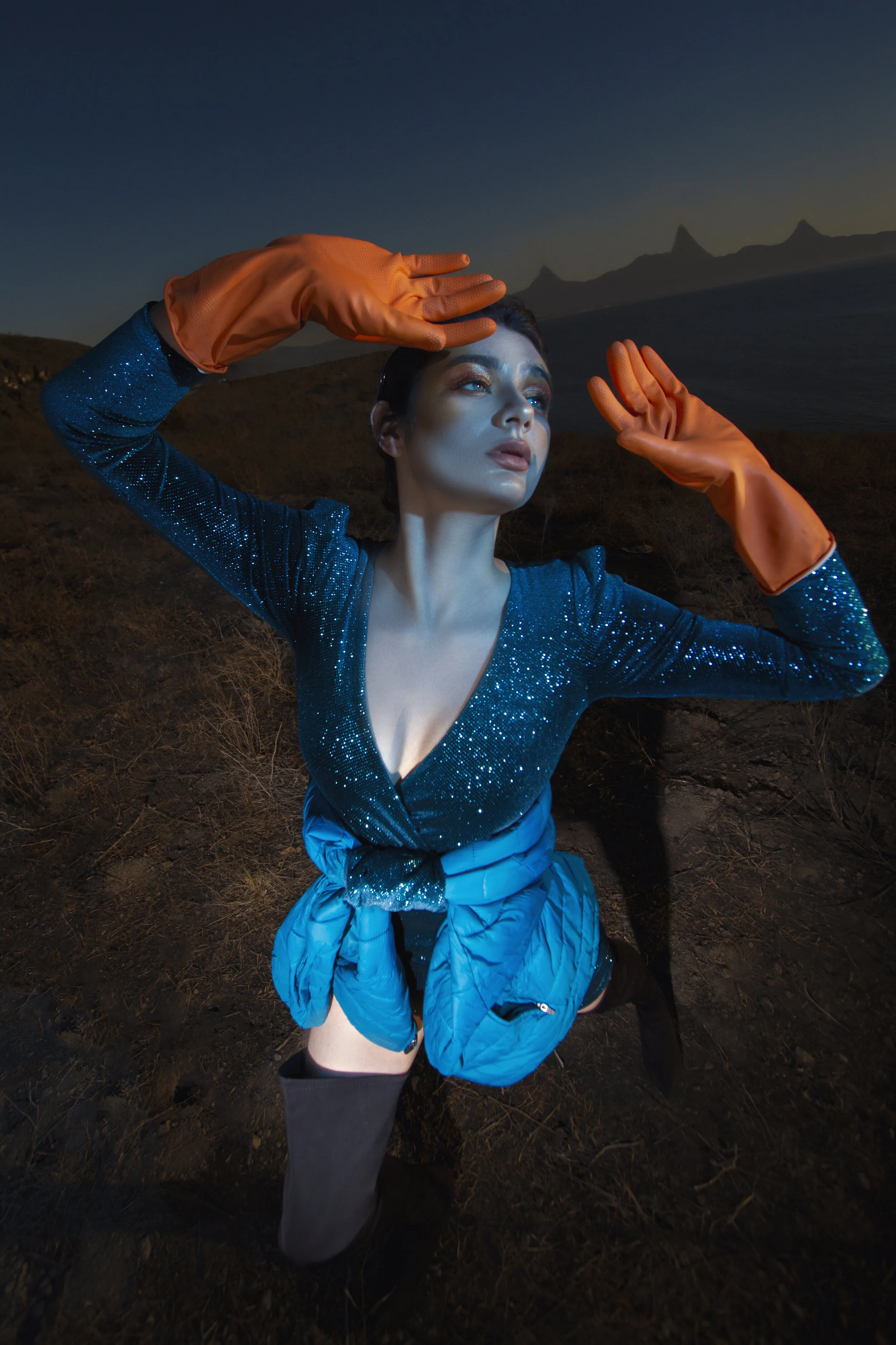 Photographer: Humberto Dupont Model: Ingrid Inzunza @New Icon Model Management Hair & Makeup/Makeup Artist/Hair Stylist: Enna Velsassafras Assistant: Carlos Camacho Wardrobe Stylist: Gustavo Fernandez Wardrobe Credits: Gloves: Gusta