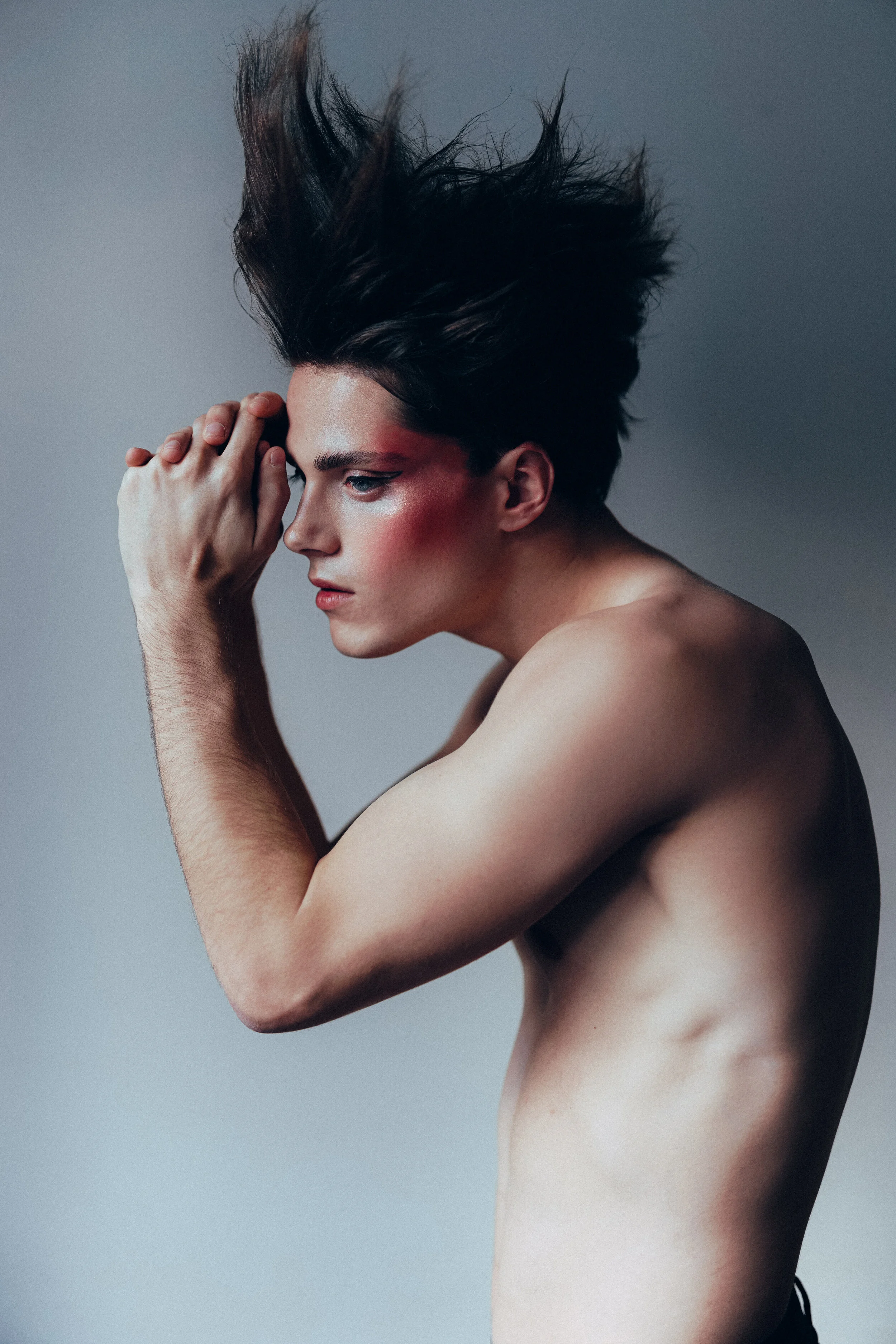 Photographer: Sébastien Marchand Model: Sylvain Sencier @Enjoy Model Hair Stylist: Tessa Hamani Makeup Artist: Allimakeup Wardrobe Credits: Earings : Asos