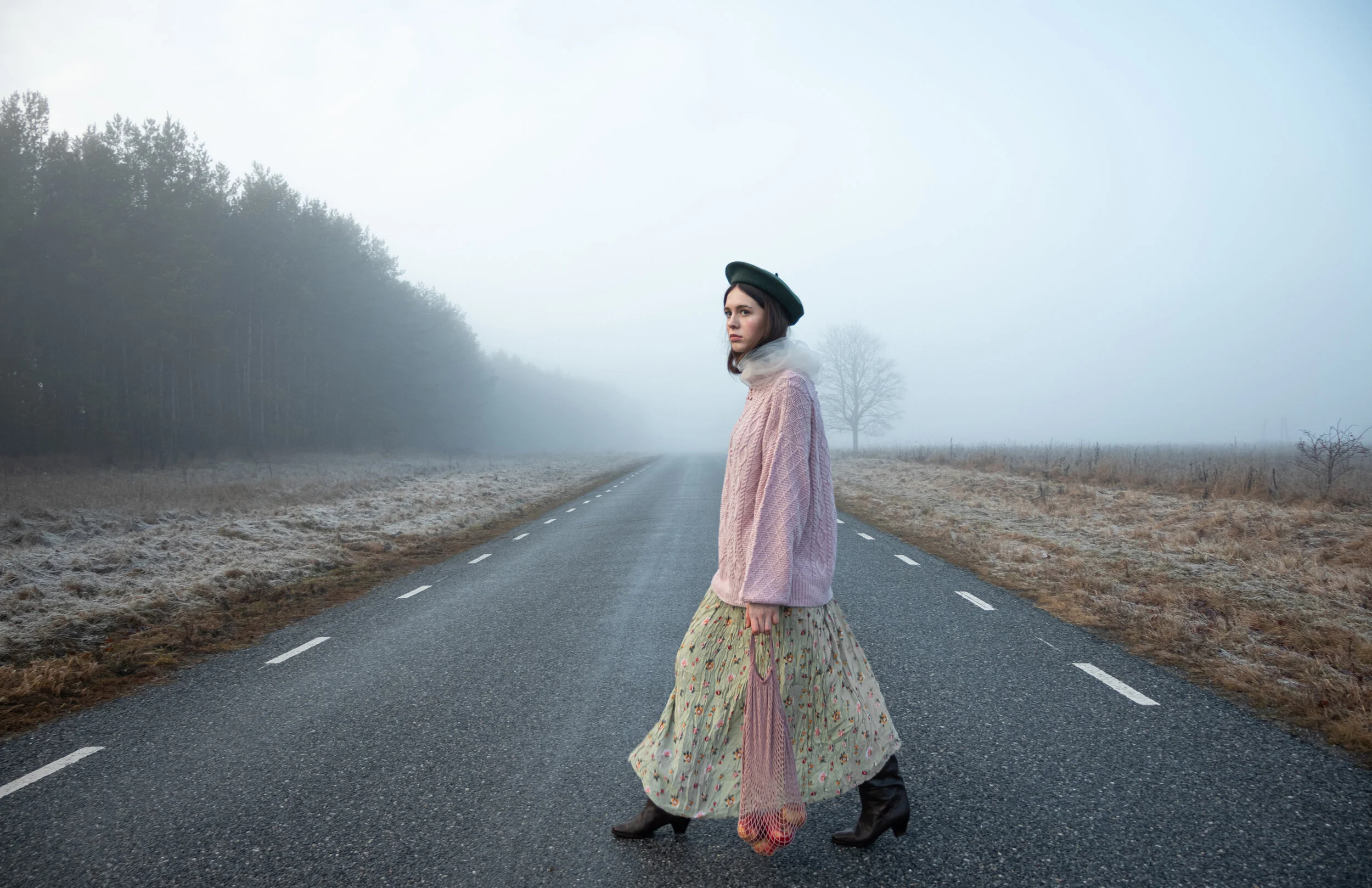 Photographer: Viktoria Sipilova Model: Polina Zahharenkova Makeup Artist: Jekaterina Dragunov Wardrobe Credits: All clothes from Humana Vintage Estonia Bags by Ekomaailm