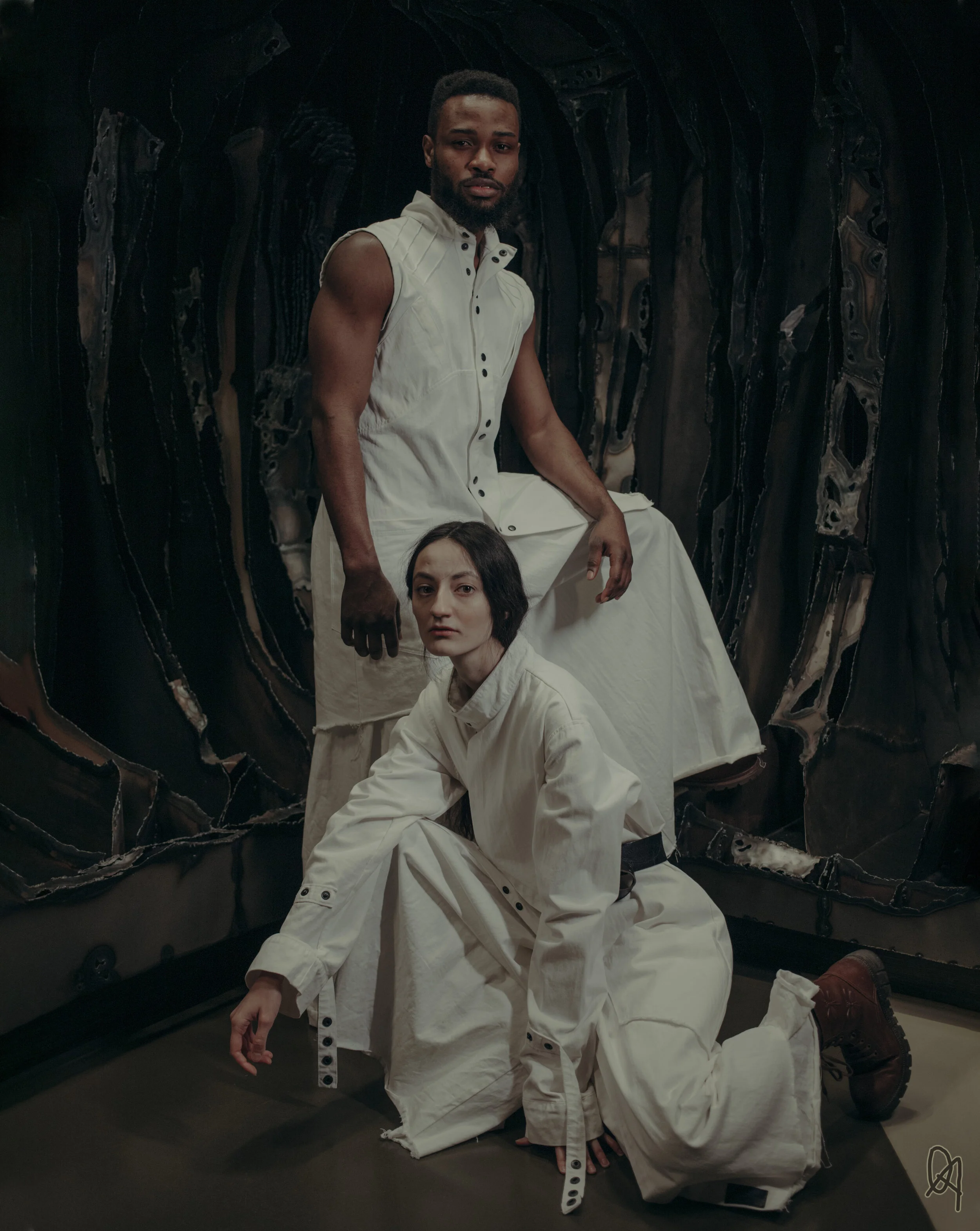 Photographer: Anna Fokina Female Model: Polina Fomochkina @@imfmodels Male Model: Reginald Kobby Coleman Fashion Designer: Tata Promakh