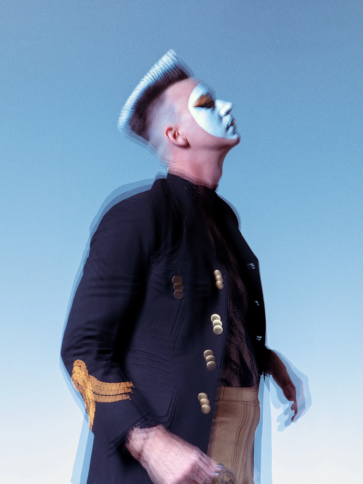 Photographer: Kishka Jensen Model: Costume / Adam Ouston Hair Stylist: Wayne Chappell Makeup Artist: Sophie McDermott Wardrobe Designer: Michelle Boyde