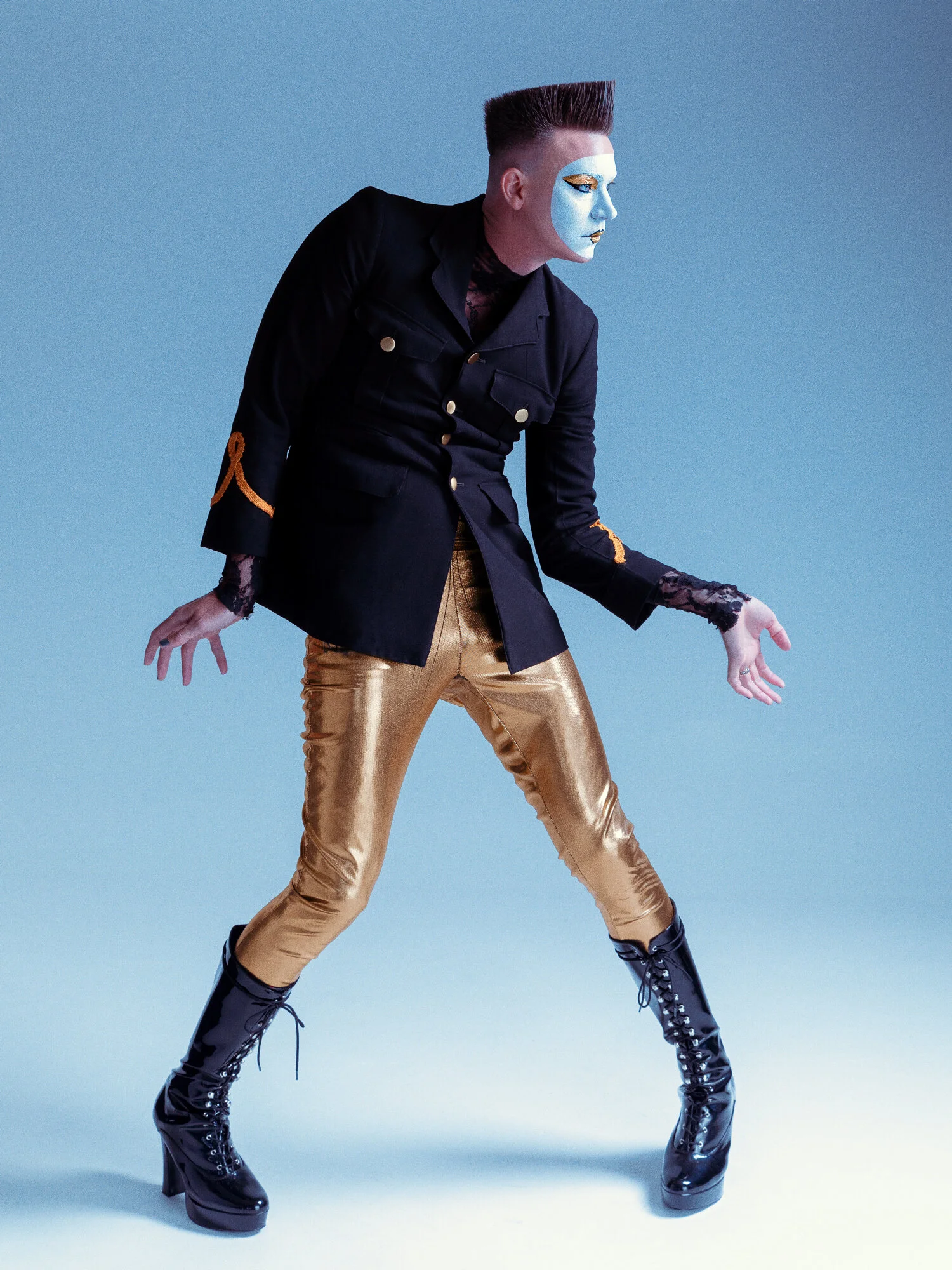 Photographer: Kishka Jensen Model: Costume / Adam Ouston Hair Stylist: Wayne Chappell Makeup Artist: Sophie McDermott Wardrobe Designer: Michelle Boyde