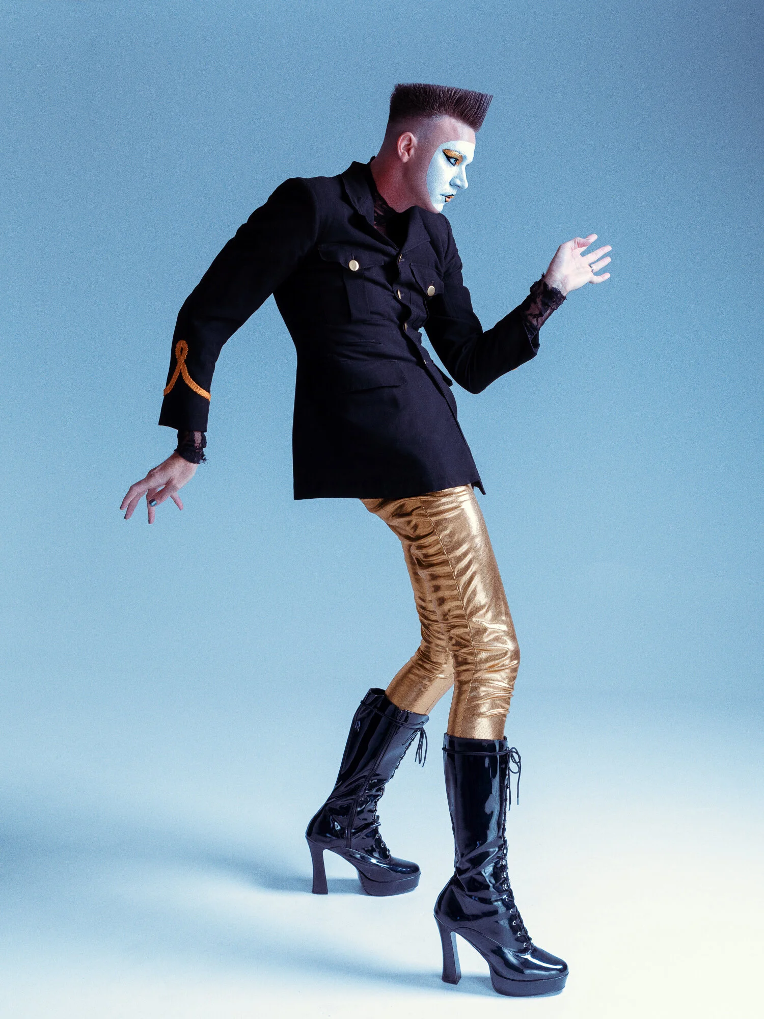 Photographer: Kishka Jensen Model: Costume / Adam Ouston Hair Stylist: Wayne Chappell Makeup Artist: Sophie McDermott Wardrobe Designer: Michelle Boyde