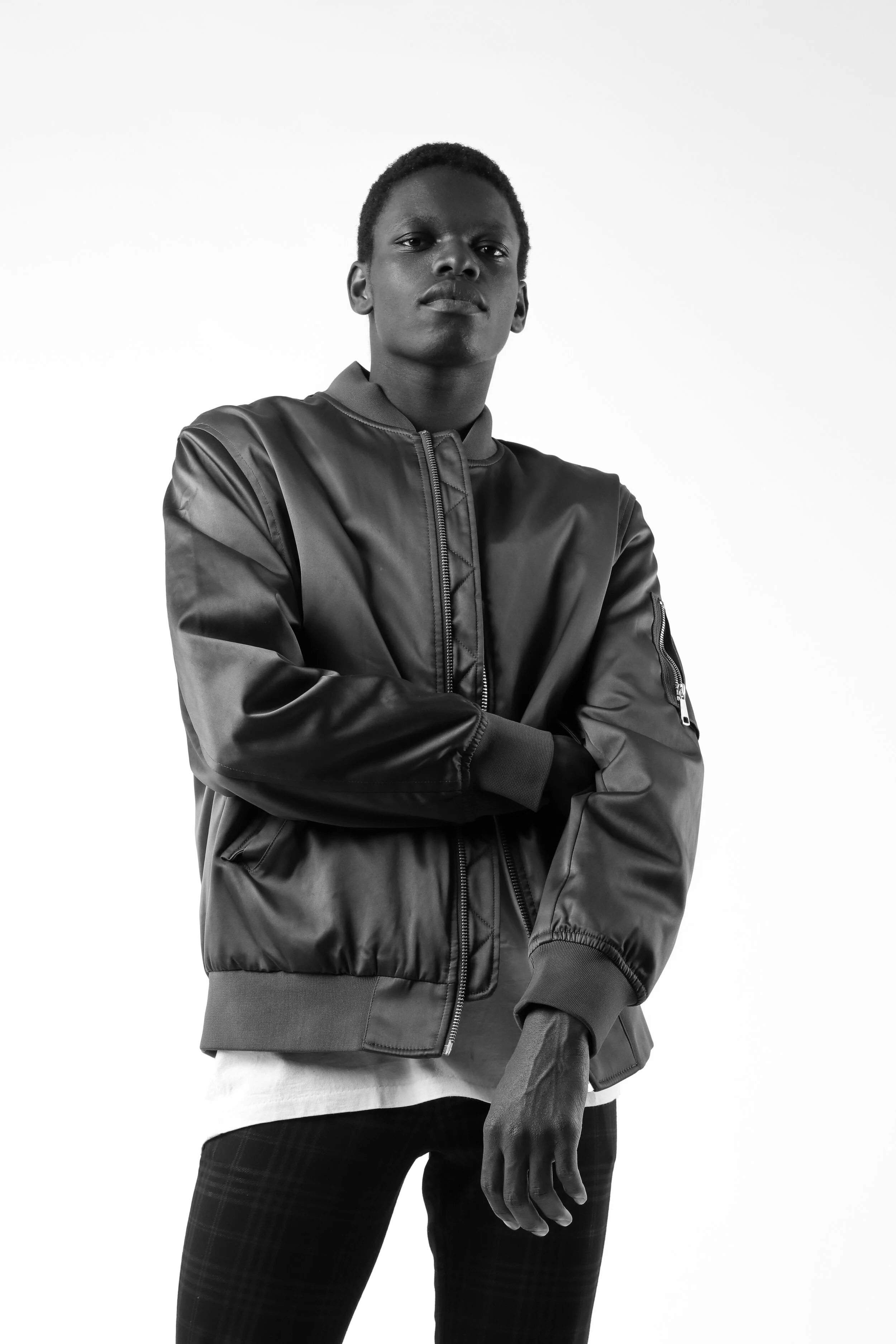 Photographer: Dario Tucci Model: Gaetan Yves Assistant: Federico Taddonio Fashion Designer: Cecilia Fefè Wardrobe Credits: Orange jacket : H & M White t shirt & trousers : Zara