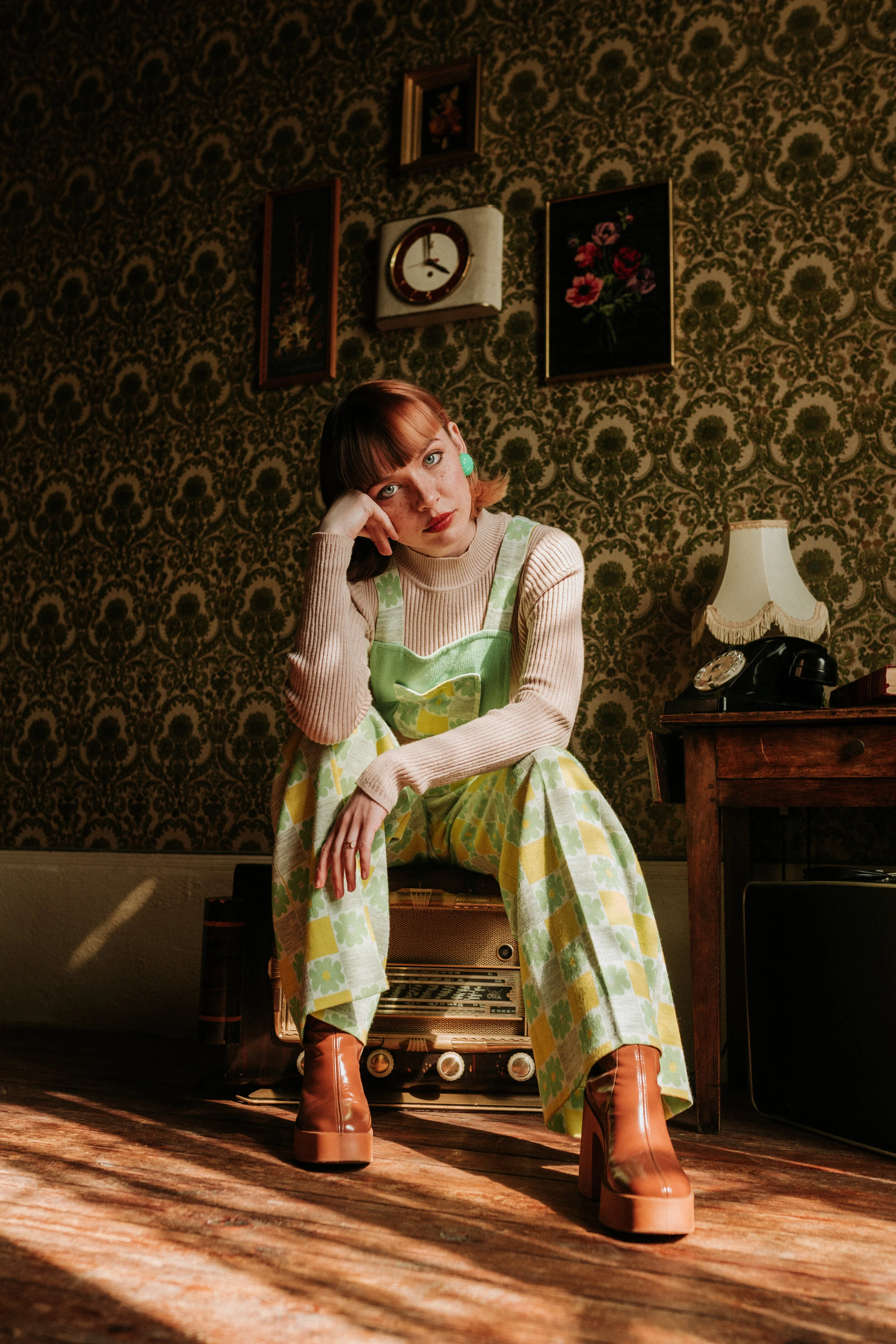 Photographer: Anne-Sophie Benoit Model: Captain Pooky Makeup Artist/Hair Stylist: Laurette Darnault Assistant: Briac Durand Wardrobe Stylist: Zero Katre Wardrobe Credits: Vintage clothes: @fripesketchup Decor: @magasinlaptitepuce