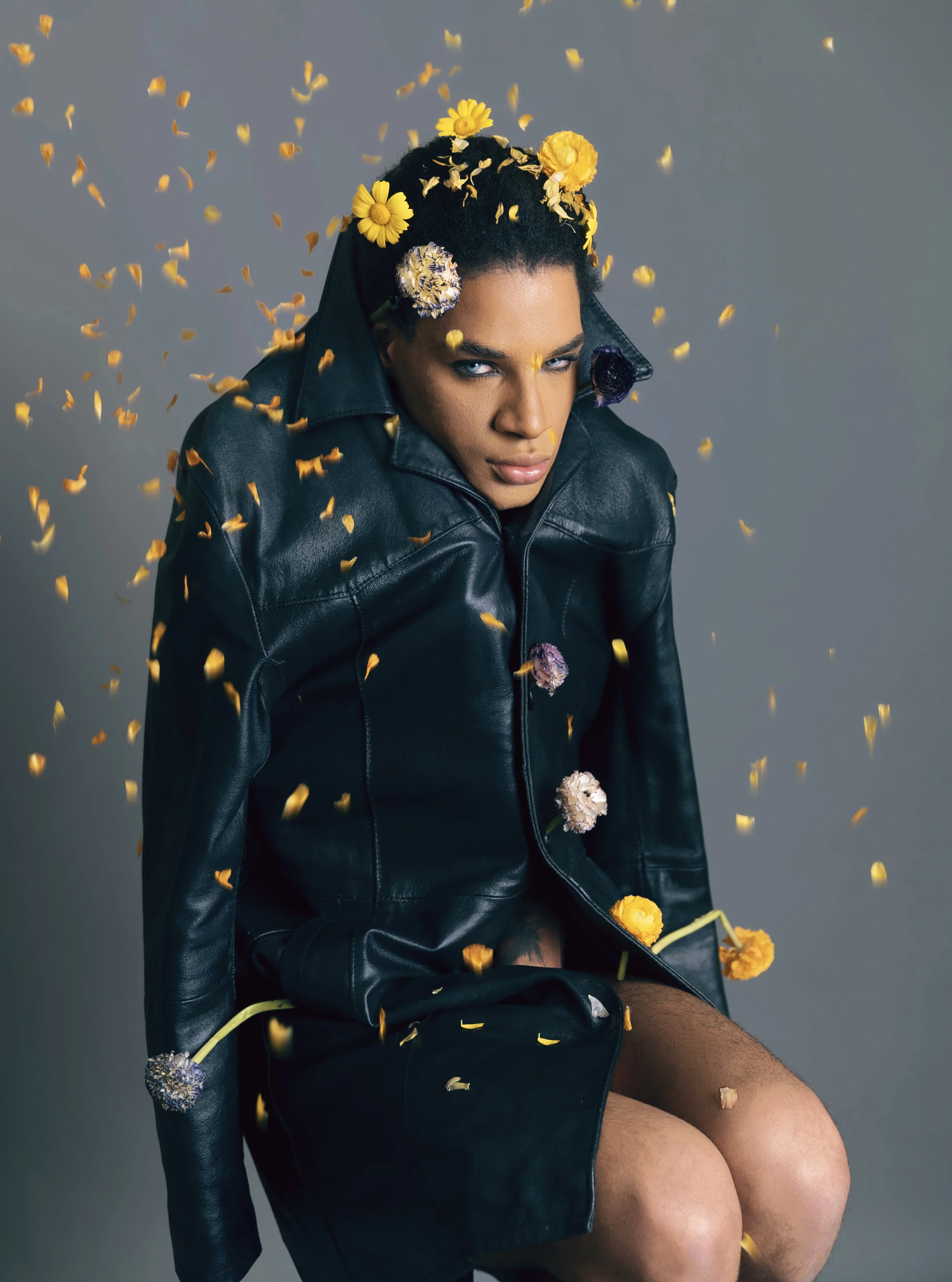 Photographer: Jessica Squillante Wardrobe Stylist/Model/Makeup Artist/Photographer: Model Karim Tintore, Makeup Anna Flavia Castaldo, Stilist Emanuele Maione