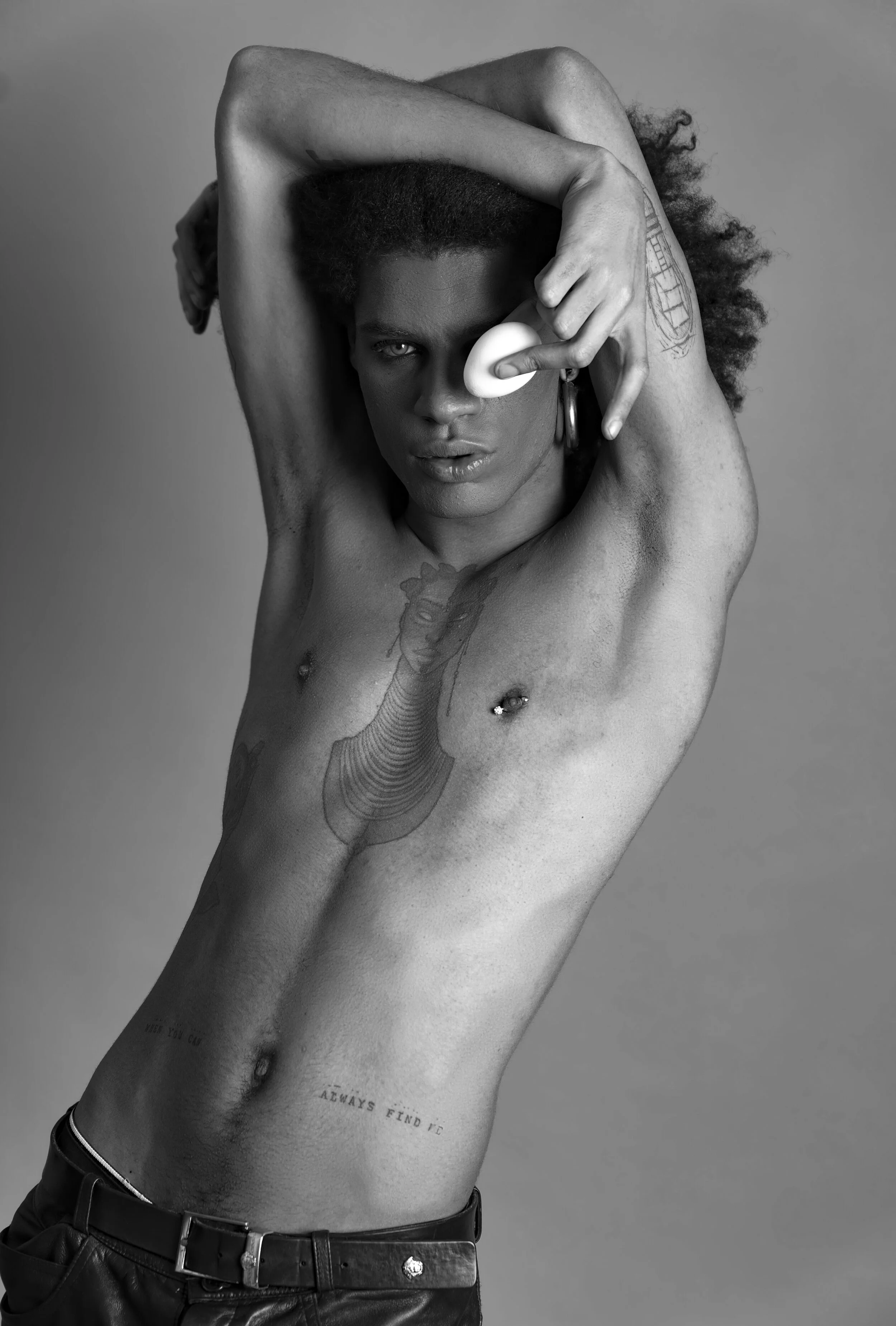Photographer: Jessica Squillante Wardrobe Stylist/Model/Makeup Artist/Photographer: Model Karim Tintore, Makeup Anna Flavia Castaldo, Stilist Emanuele Maione