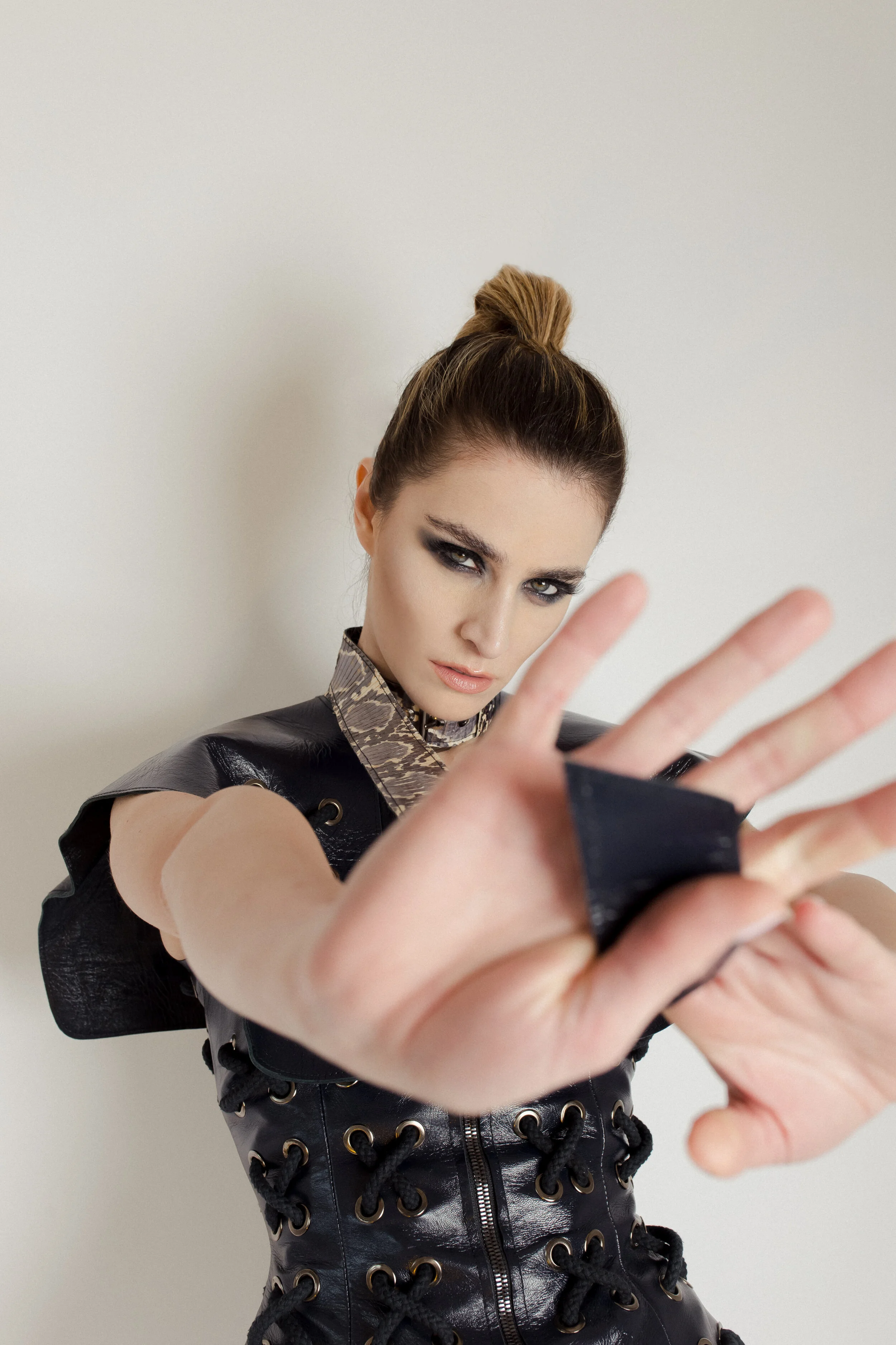 Photographer: Martina Chiapparelli Female Model: Camilla Bucciolini @glamour model management Makeup Artist: Claudia Passacantilli Wardrobe Stylist: Gaia Schiavetti Wardrobe Credits: Dress:Annamaria Biasiol @hannahsiol Shoes: Akirè Fashio