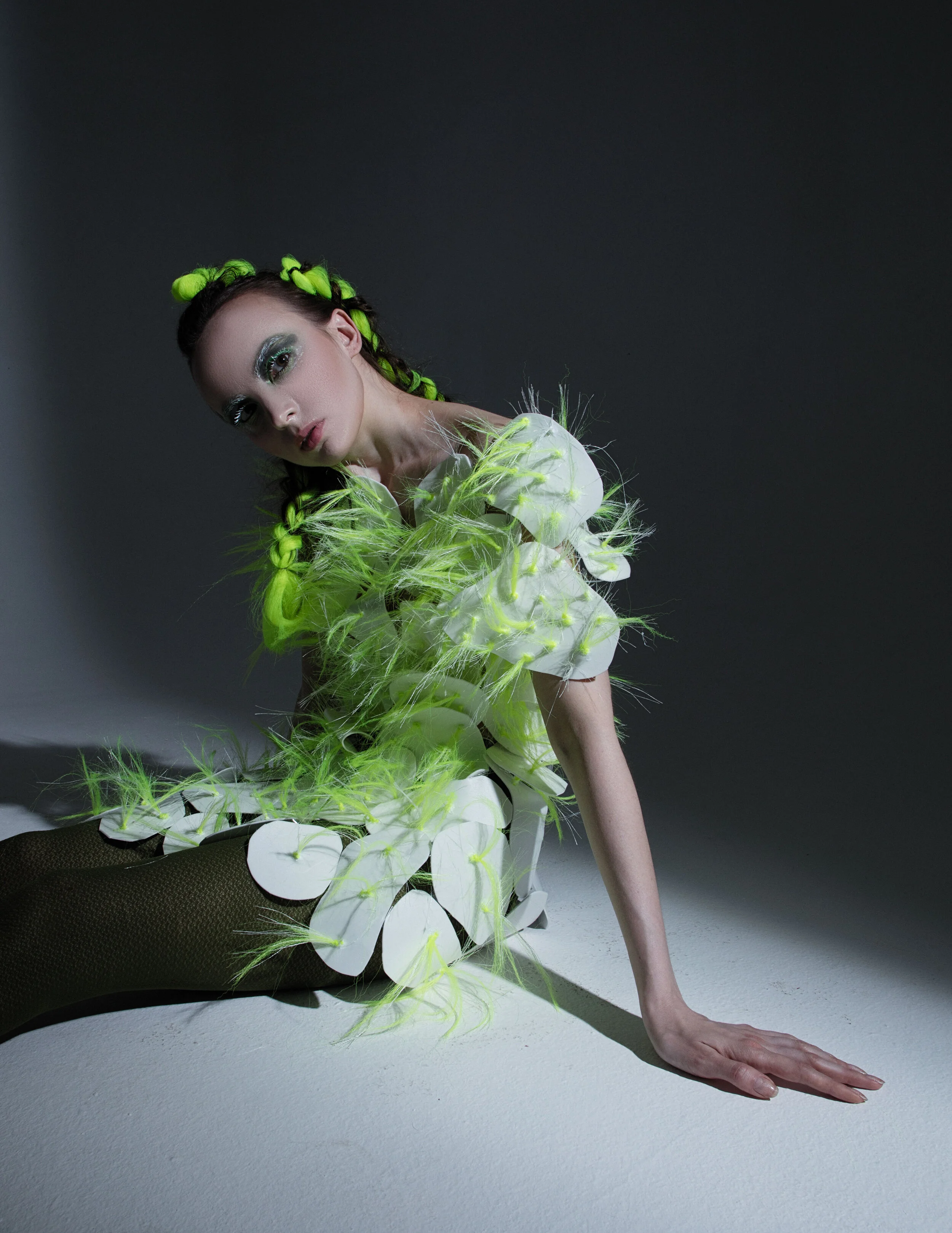 Photographer: Helen Yushkova Female Model: Anastasya Chalceva Fashion Designer/Makeup Artist/Hair Stylist: Irina Kopachenko Wardrobe Credits: Costume: Irina Kopachenko Shoes: Bag selection Tights: Calzedonia