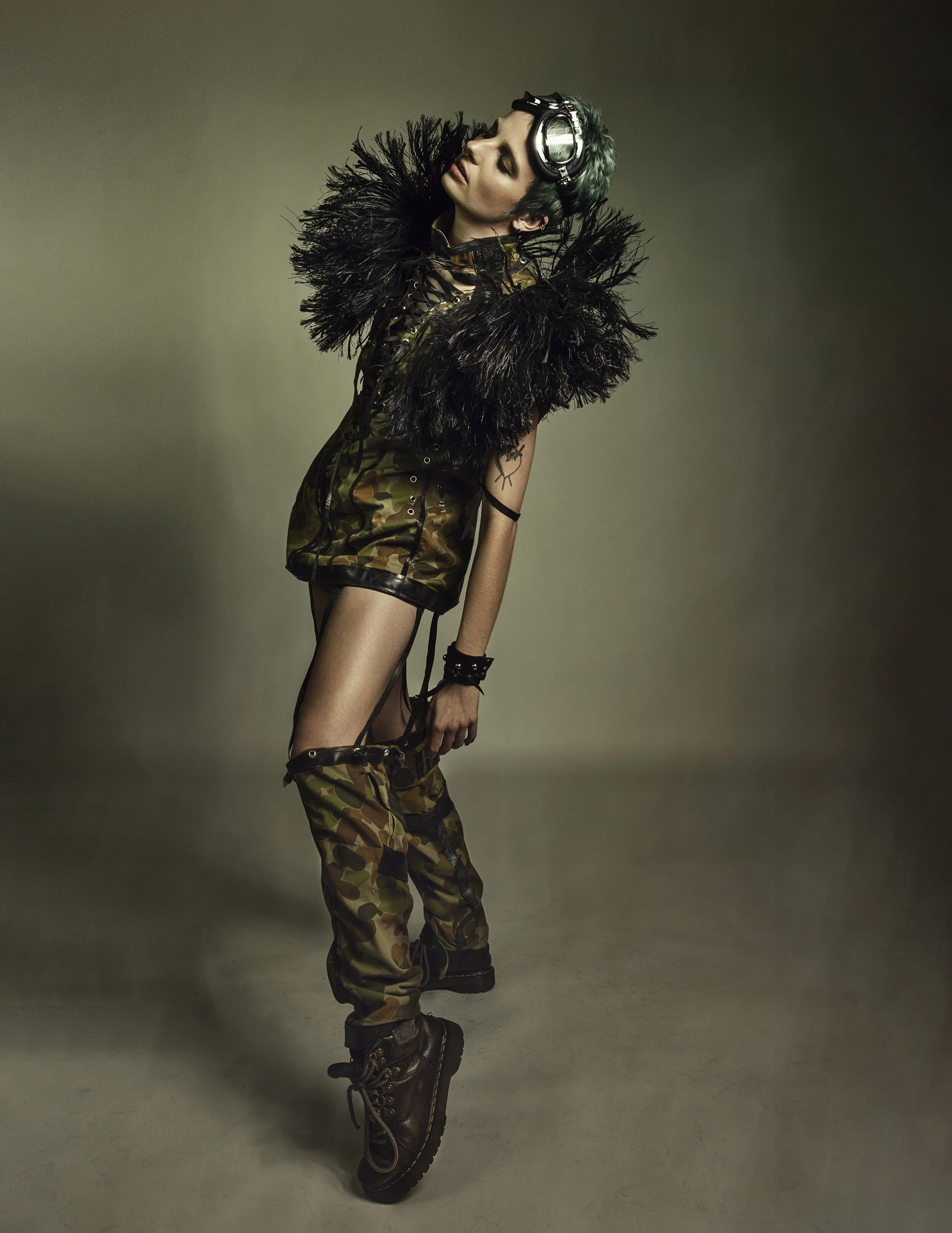 Photographer: Theresa Hall Model: Sarah Nicholson Makeup Artist: Sarah Smith Wardrobe Stylist/Costume Designer/Fashion Designer/Accessory Designer: Claudia Williams
