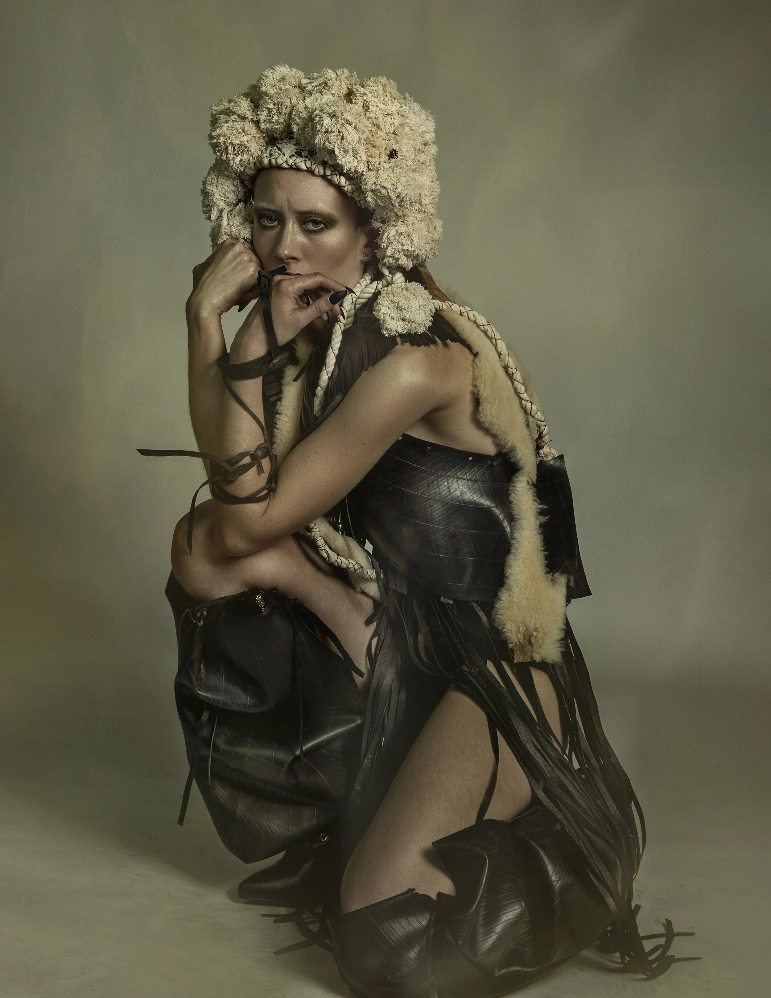 Photographer: Theresa Hall Model: Sarah Nicholson Makeup Artist: Sarah Smith Wardrobe Stylist/Costume Designer/Fashion Designer/Accessory Designer: Claudia Williams