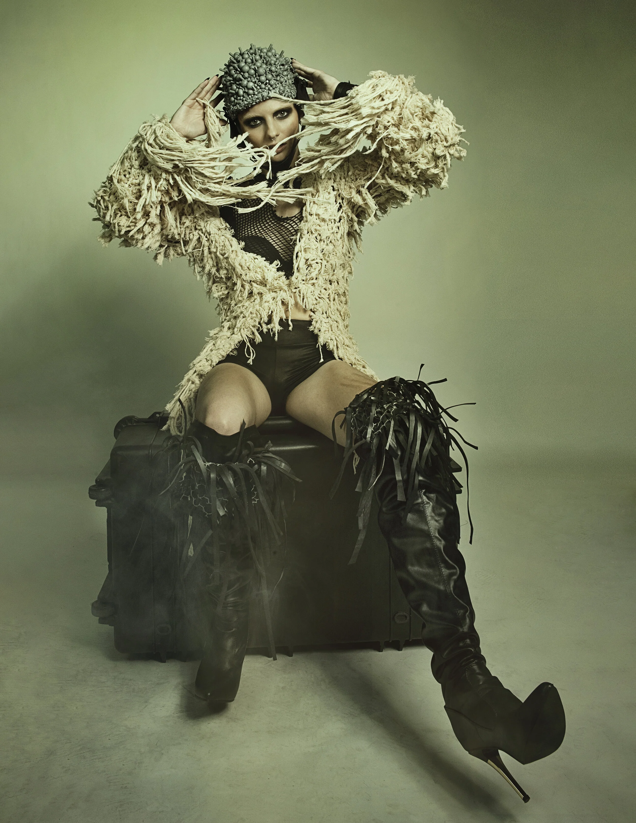 Photographer: Theresa Hall Model: Sarah Nicholson Makeup Artist: Sarah Smith Wardrobe Stylist/Costume Designer/Fashion Designer/Accessory Designer: Claudia Williams