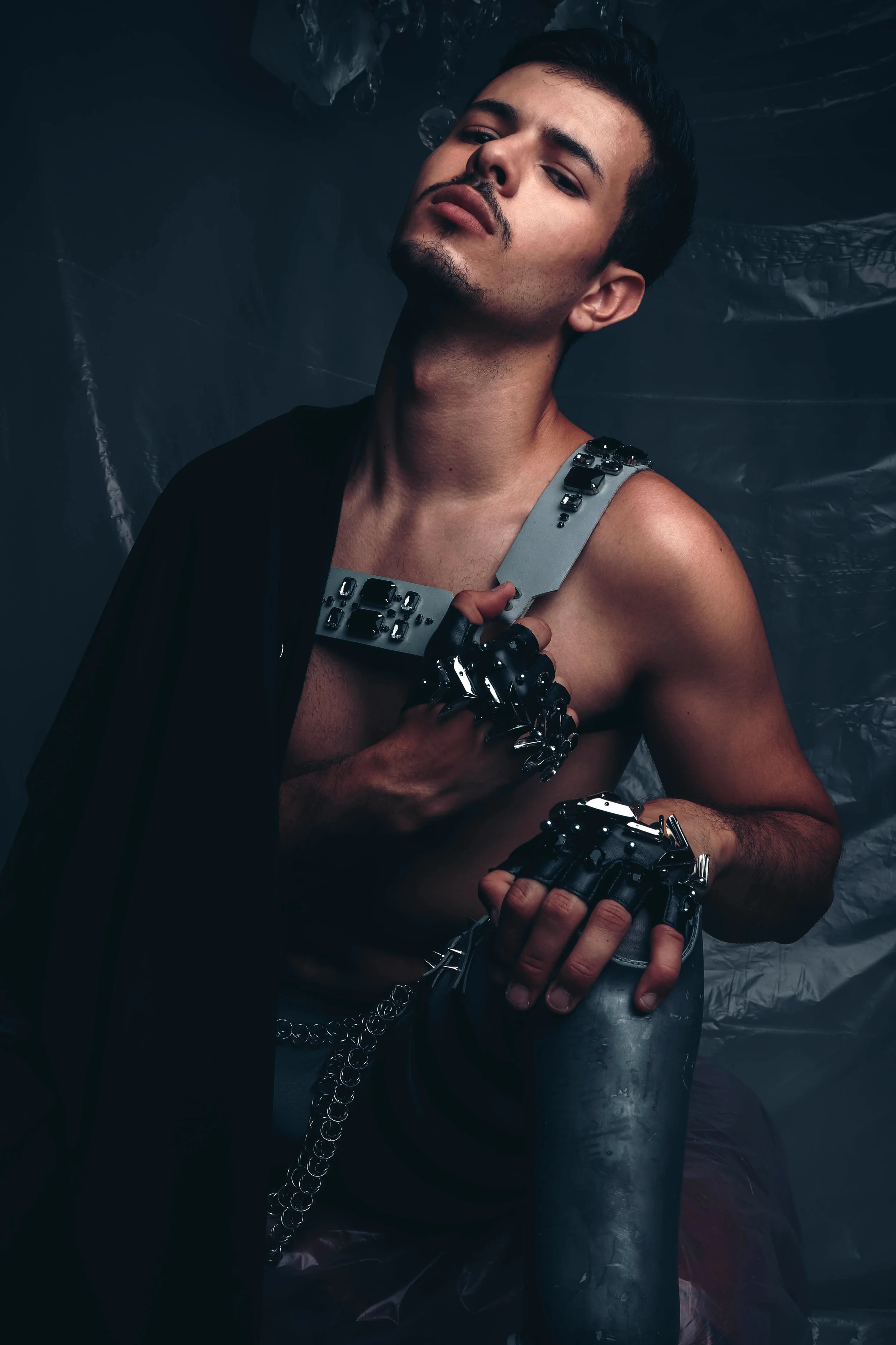 Photographer: Nicolas d'Albenas Male Model: Oualid Aits Makeup Artist: Lexa Fashion Designer: Romain Thevenin
