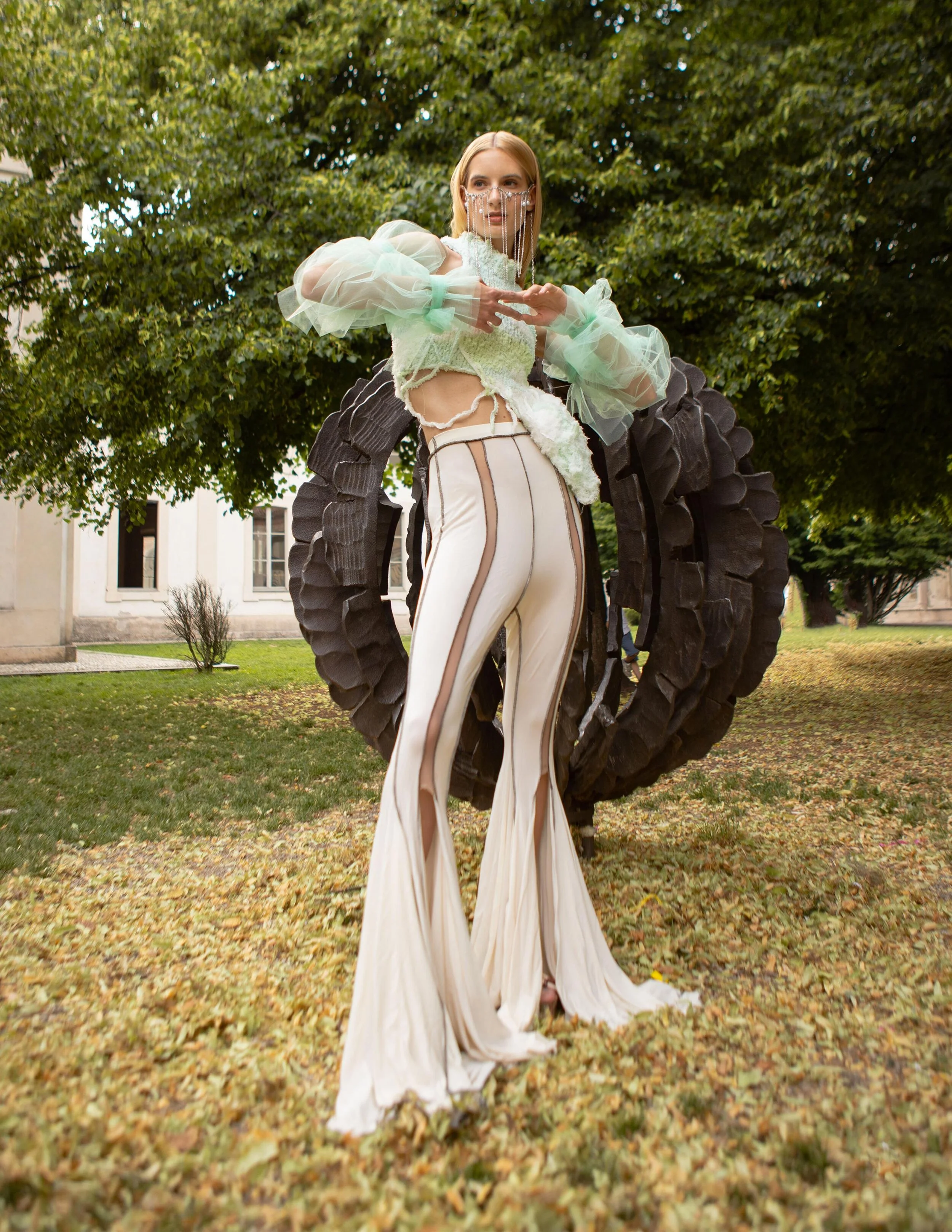 Photographer: Silvia Piva model agency: Sophie Models Milano Model: Lìvia Murvai @Sophie Models Makeup Artist: Francesca Rezzola Wardrobe Stylist: Laura Maria Tonelli Wardrobe Credits: Top: Tooca @tooca_ Sleeves: Artificial Maria @artifi