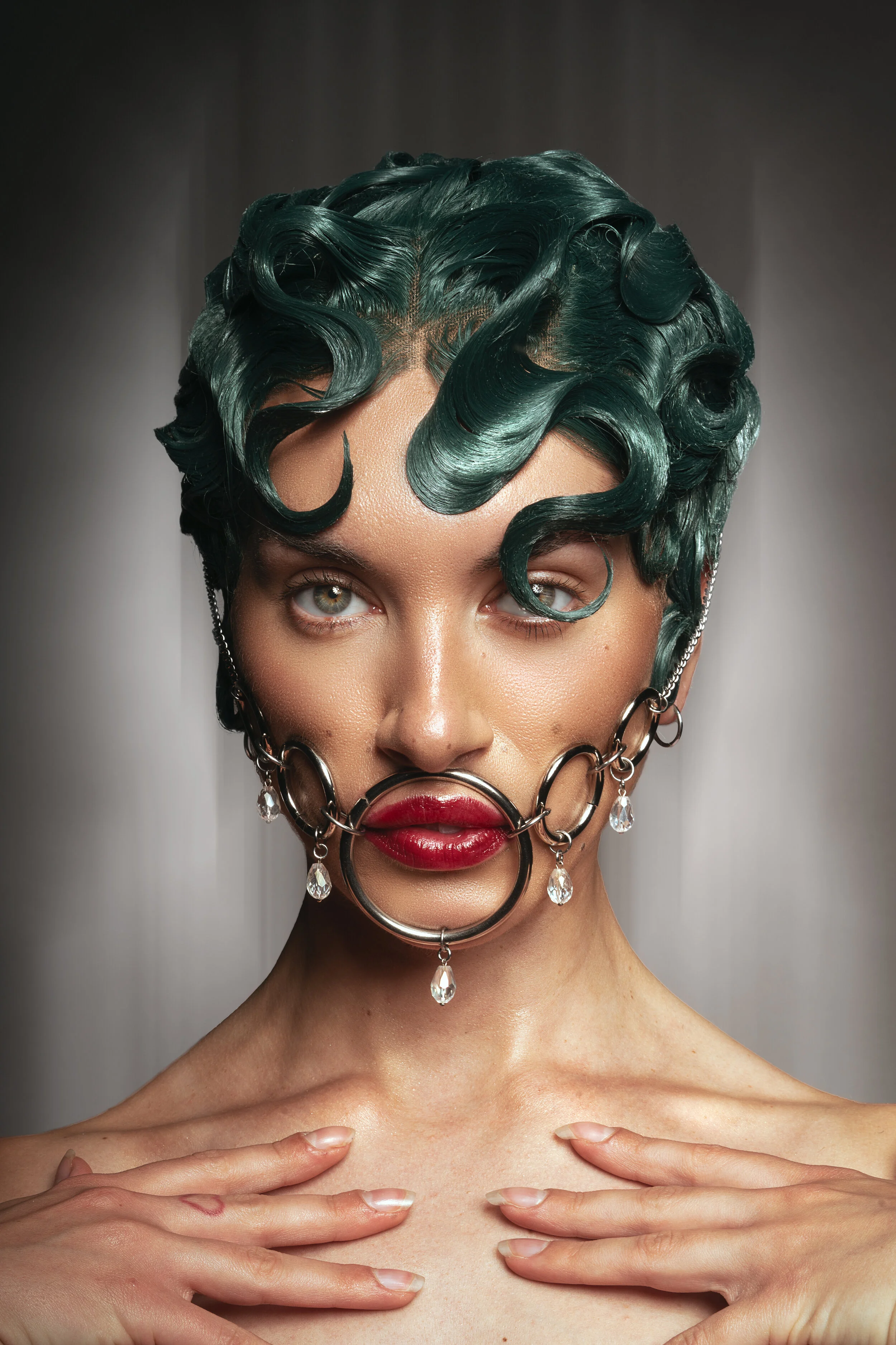 Photographer: Ayla Carli Female Model: Simone Piper Makeup Artist: Shantal Requeijo Hair Stylist: Dan W Chapman Fashion stylist: UGLYSTYLIST Wardrobe Credits: 'Dribble' mask - Katzlittlefactory
