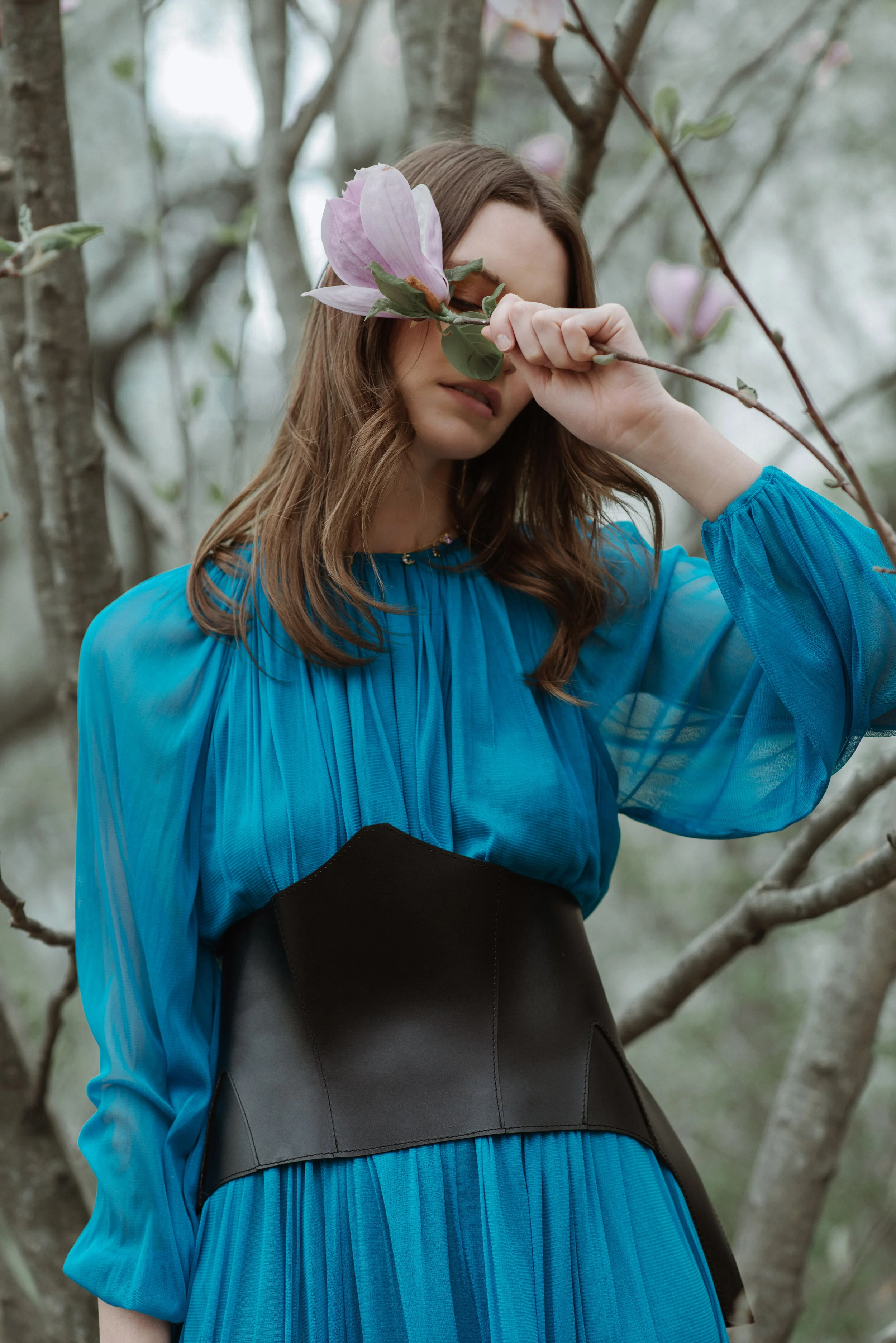 Photographer: Anna Garbowska Female Model: Oksana Jager @Muse Management NYC Makeup Artist: Jas Doyle Hair Stylist: Aiym Assimkanova Wardrobe Stylist: Stasi Berezovskaya Stylist assistnat: Alex Williams showroom: Flying Solo Wardrobe Cred