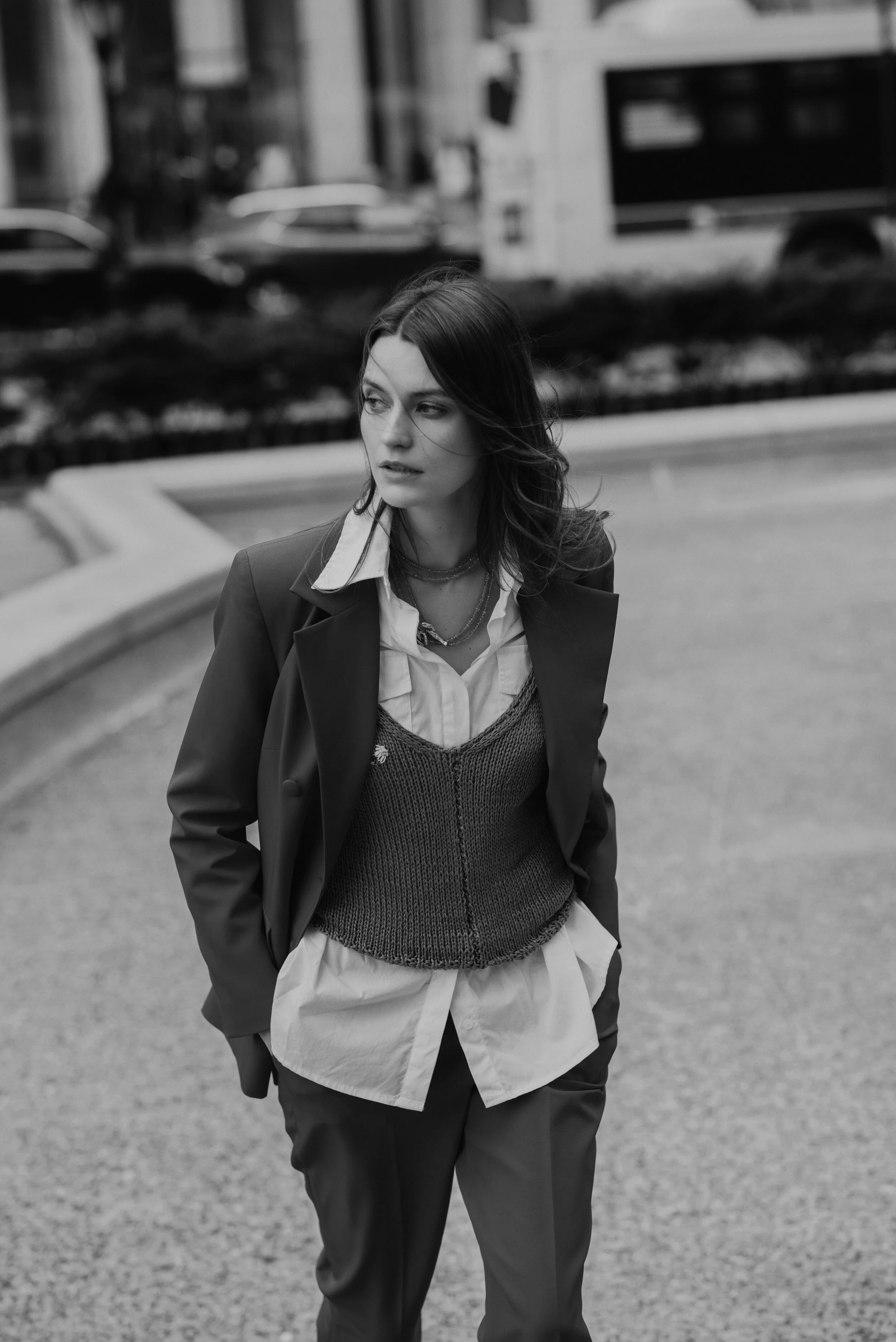 Photographer: Anna Garbowska Female Model: Oksana Jager @Muse Management NYC Makeup Artist: Jas Doyle Hair Stylist: Aiym Assimkanova Wardrobe Stylist: Stasi Berezovskaya Stylist assistnat: Alex Williams showroom: Flying Solo Wardrobe Cred