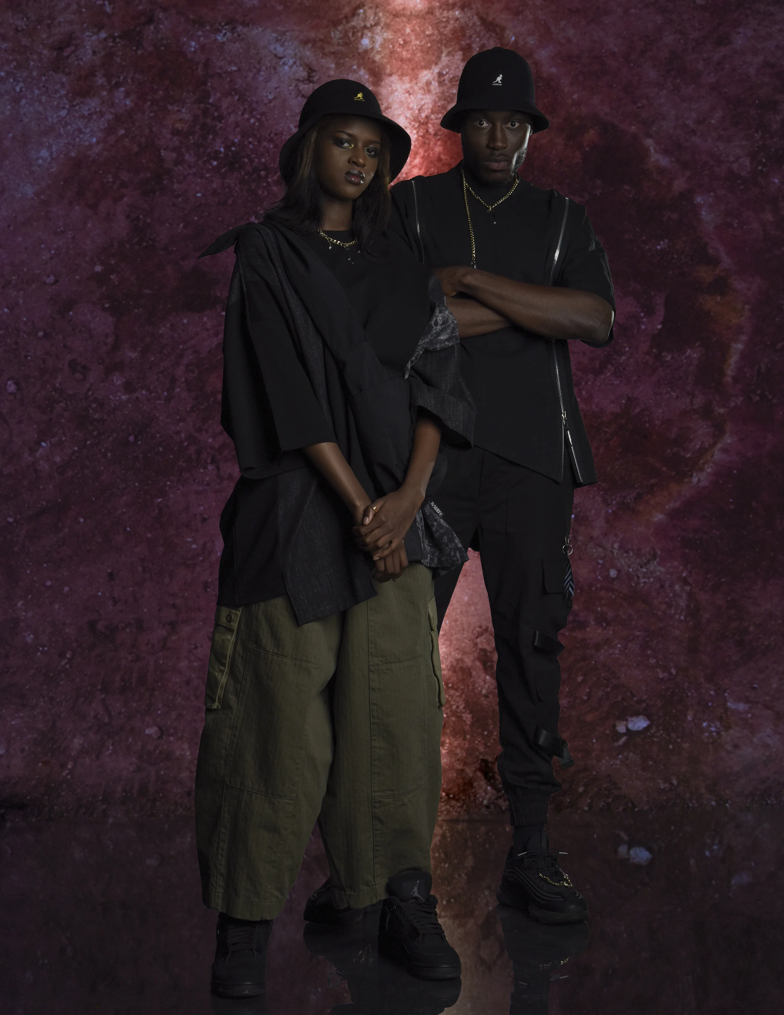 Photographer: Romarine Ronzon-Jaricot Model: Diamie Ndiaye @AG Scouting Model: Karamba Diaby @AG Scouting Makeup Artist: Eva Cissé Stylist/Accessory Designer: Berrin Vidin Assistant: Moïra Laurent Wardrobe Credits: Diamie's outfit - T-s