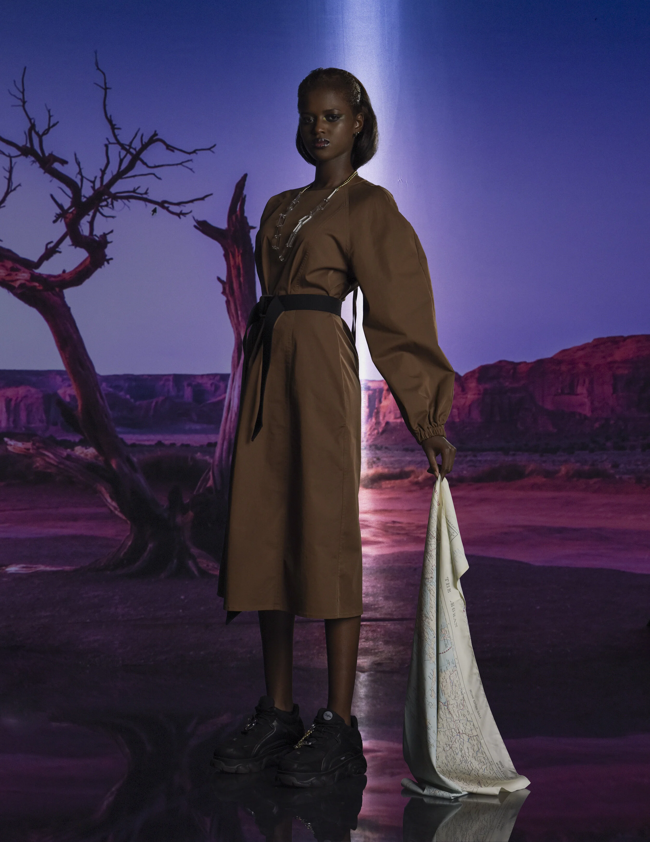 Photographer: Romarine Ronzon-Jaricot Model: Diamie Ndiaye @AG Scouting Assistant: Moïra Laurent Makeup Artist: Eva Cissé Wardrobe Stylist/Accessory Designer: Berrin Vidin Wardrobe Credits: Diamie's outfit - Dress : From Where @fromwhere