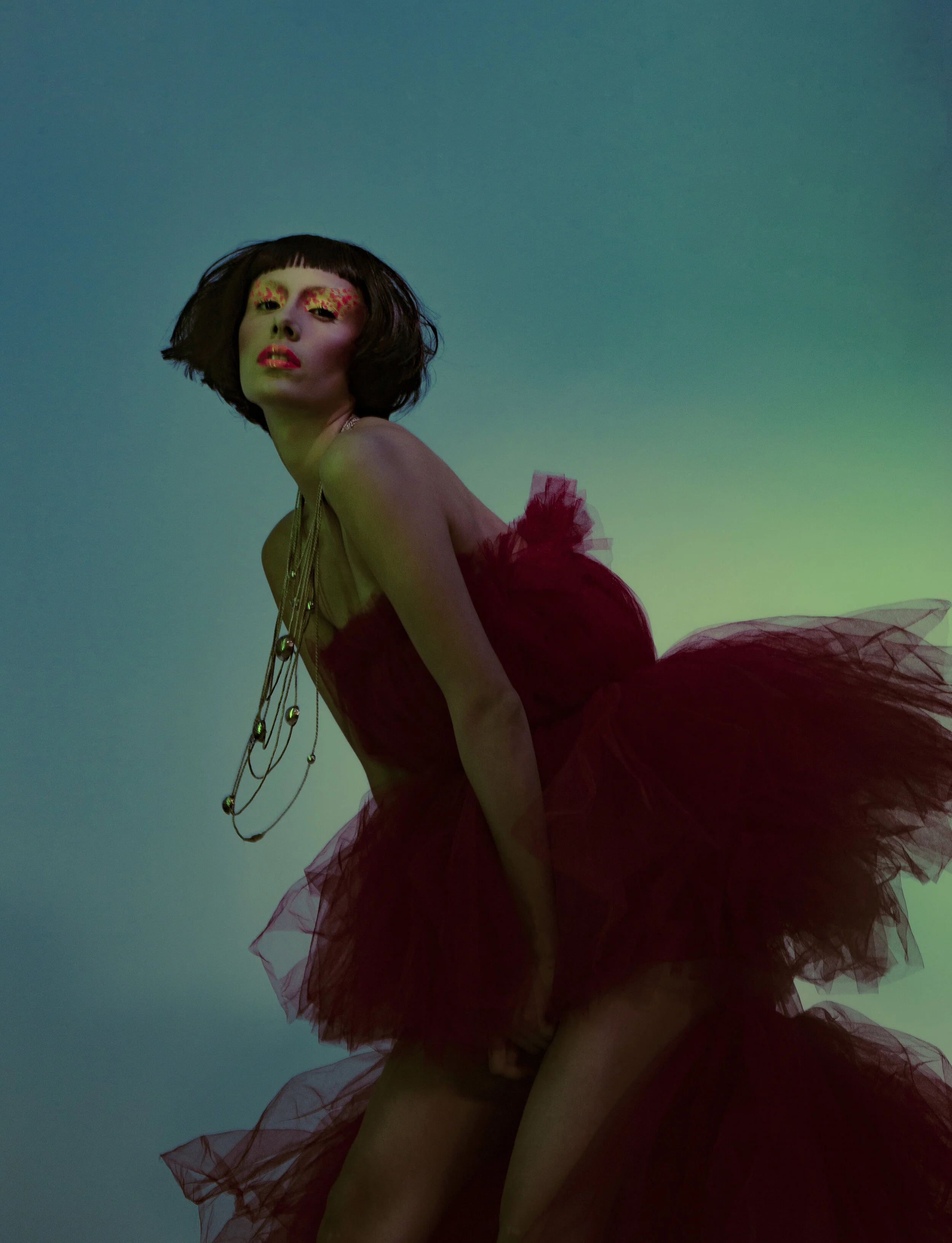 Photographer: Armando Juarez Model: Iliana Ruíz @New Icon Models Makeup Artist: Sean Derbees Assistant: Fabiana Barajas Fashion stylist: Diego Ibañez Necklace: Gigi Mizrahi Dress: Ruben Osorio