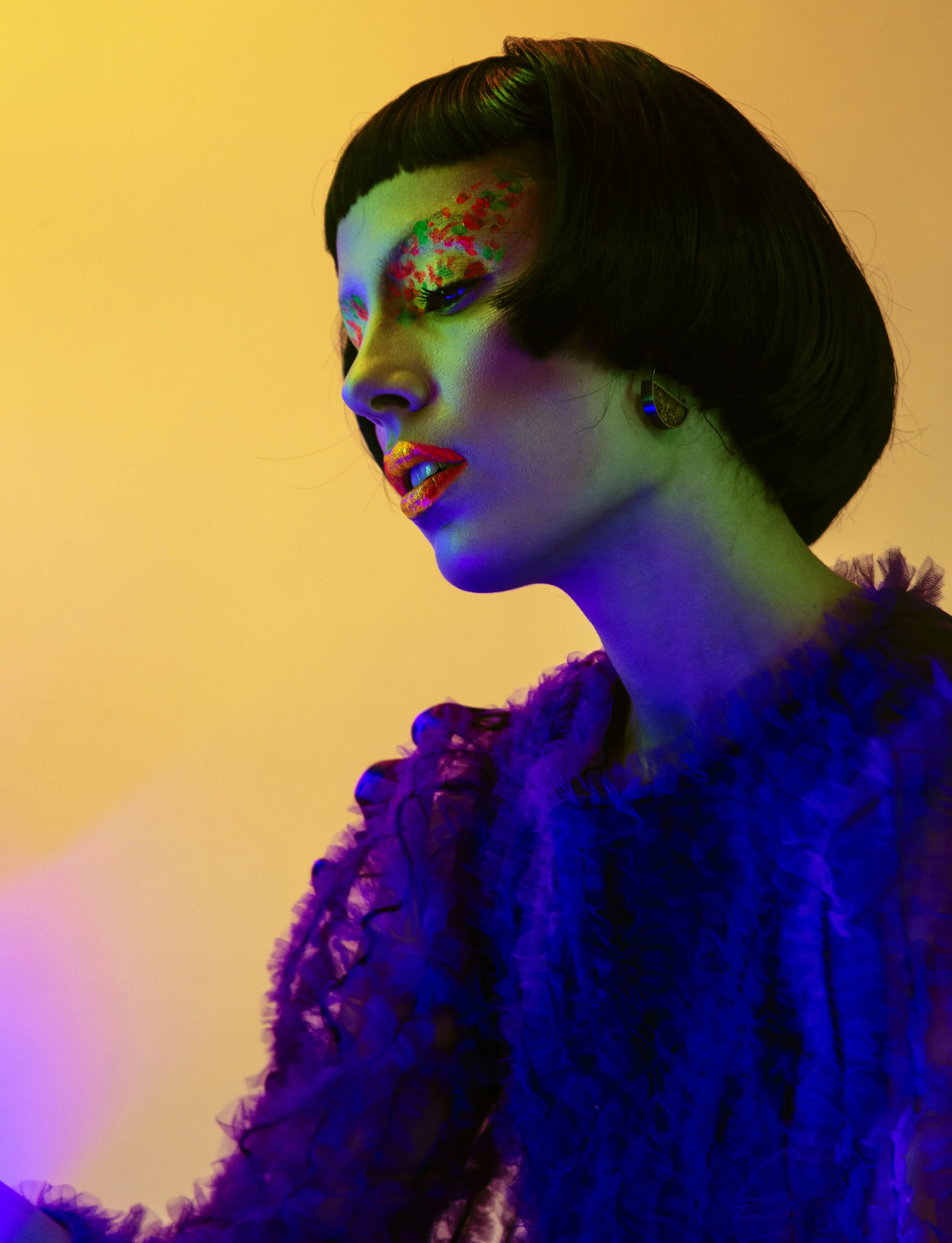Photographer: Armando Juarez Model: Iliana Ruíz @New Icon Models Makeup Artist: Sean Derbees Assistant: Fabiana Barajas Fashion stylist: Diego Ibañez Dress: Mitzi Diaz Leon Leather laces: Diego Ibáñez Shoes: Instein
