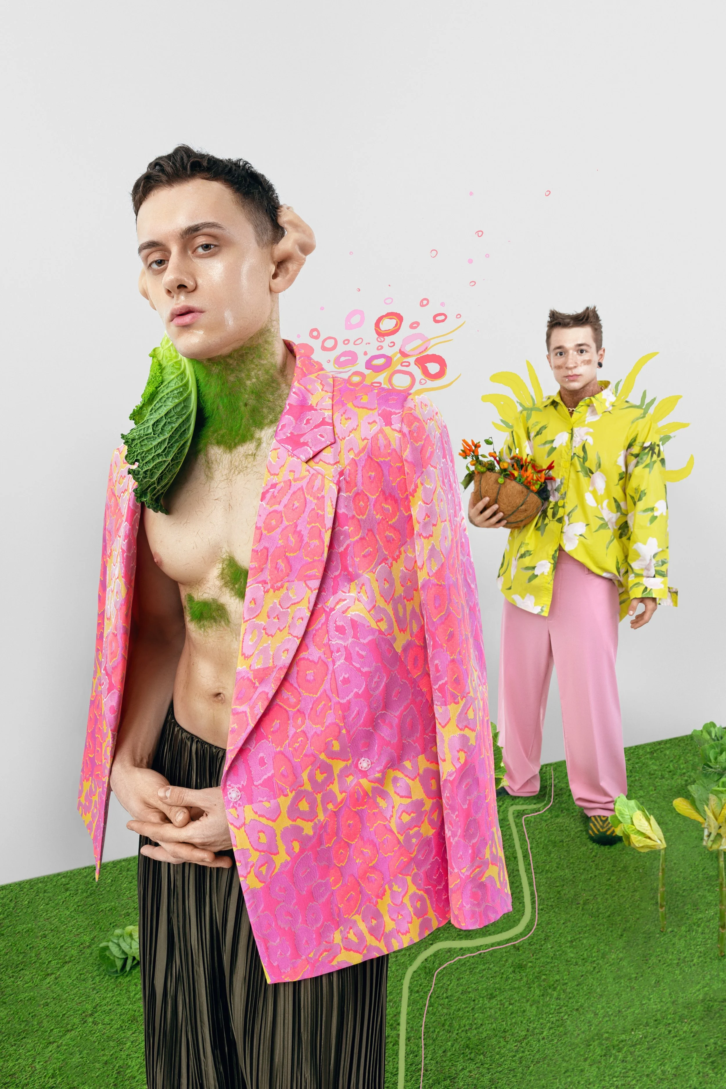 Photographer: Vlada Geletko Model: Semen Kul’kov Model: Eduard Dergachev Makeup Artist: ARTEM LYALKIN Wardrobe Stylist: Ishmaeva Margo Retoucher: Pro Post Retouch Service shirt: LIME @lime_official blazer: NDOMBI STELLA @ndombistella