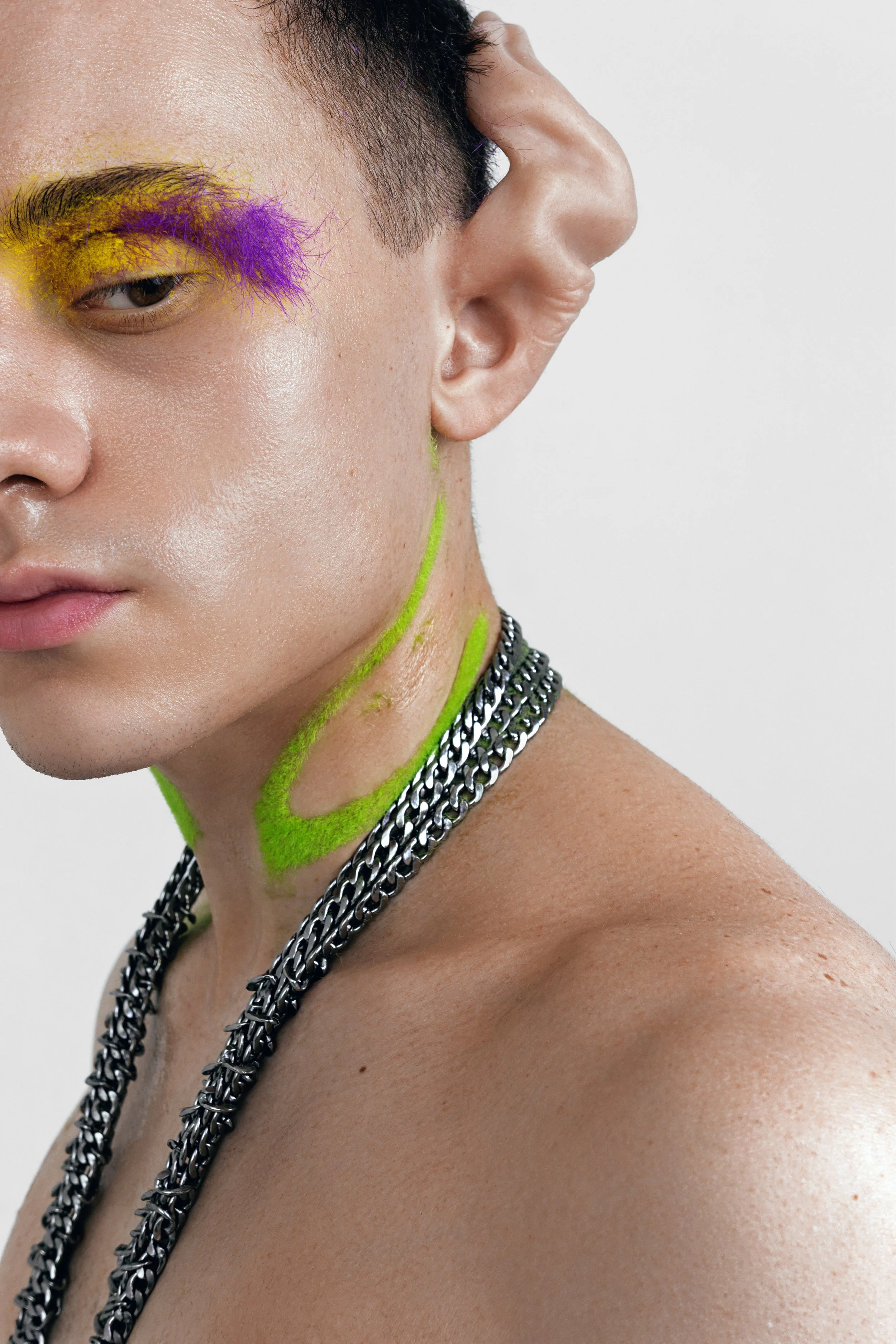 Photographer: Vlada Geletko Model: Eduard Dergachev Makeup Artist: ARTEM LYALKIN Wardrobe Stylist: Ishmaeva Margo Retoucher: Pro Post Retouch Service chain: CHAINSSELF @chainsself